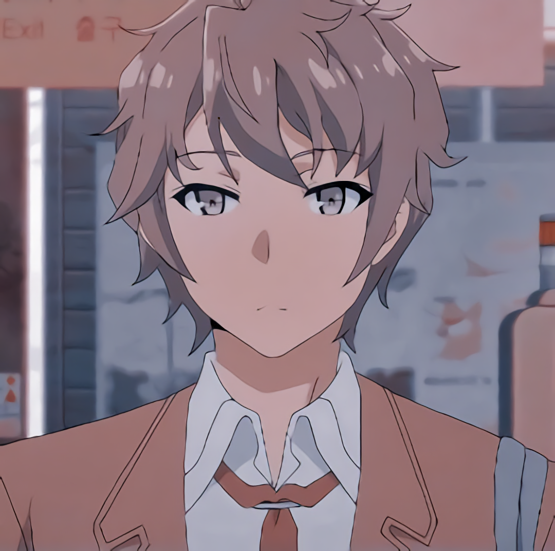 「第1期」动漫情头:樱岛麻衣梓川咲太 情侣头像