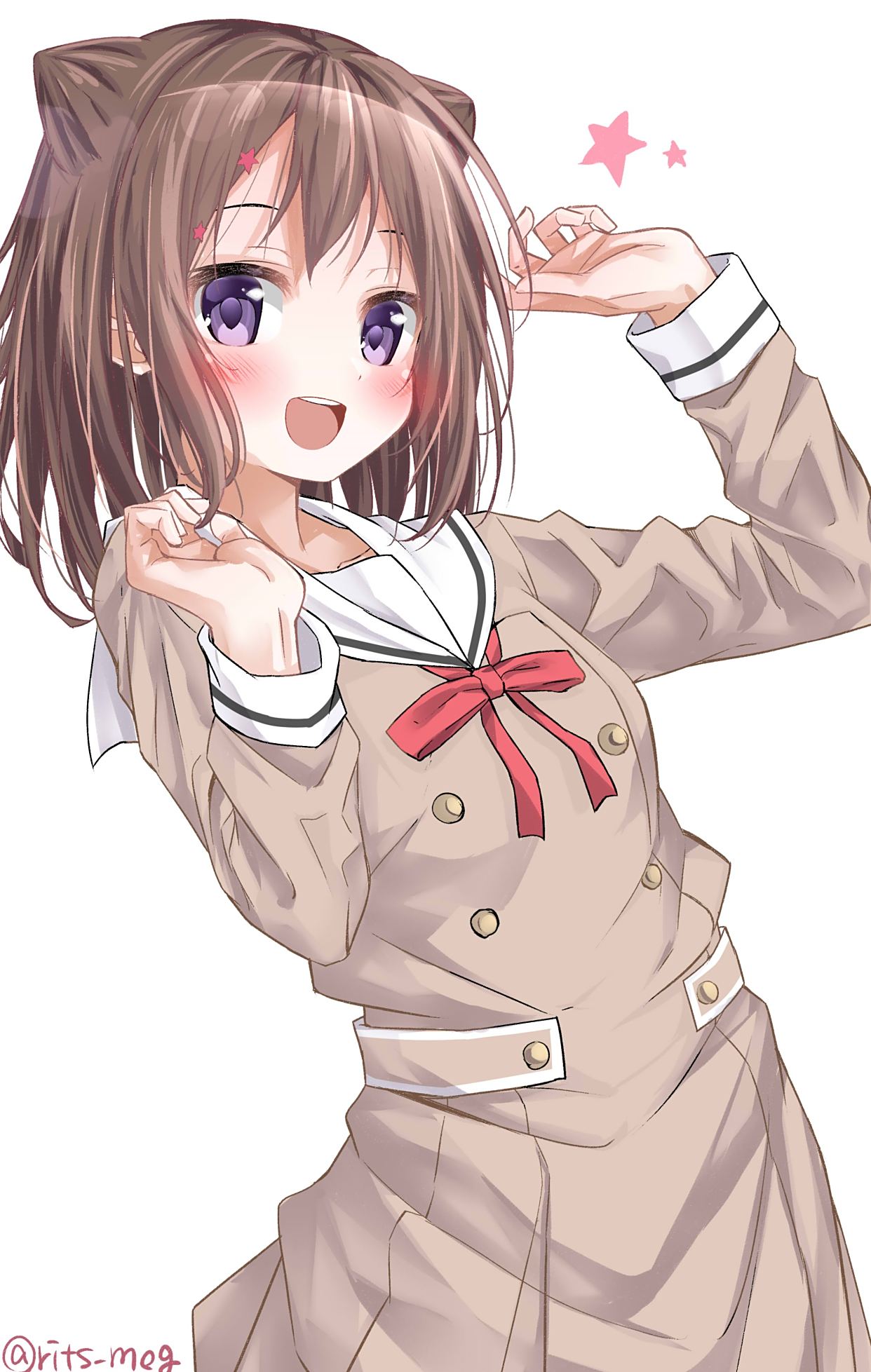 日漫《bang dream!》里女主角"户山香澄"的高清插画壁纸,好看