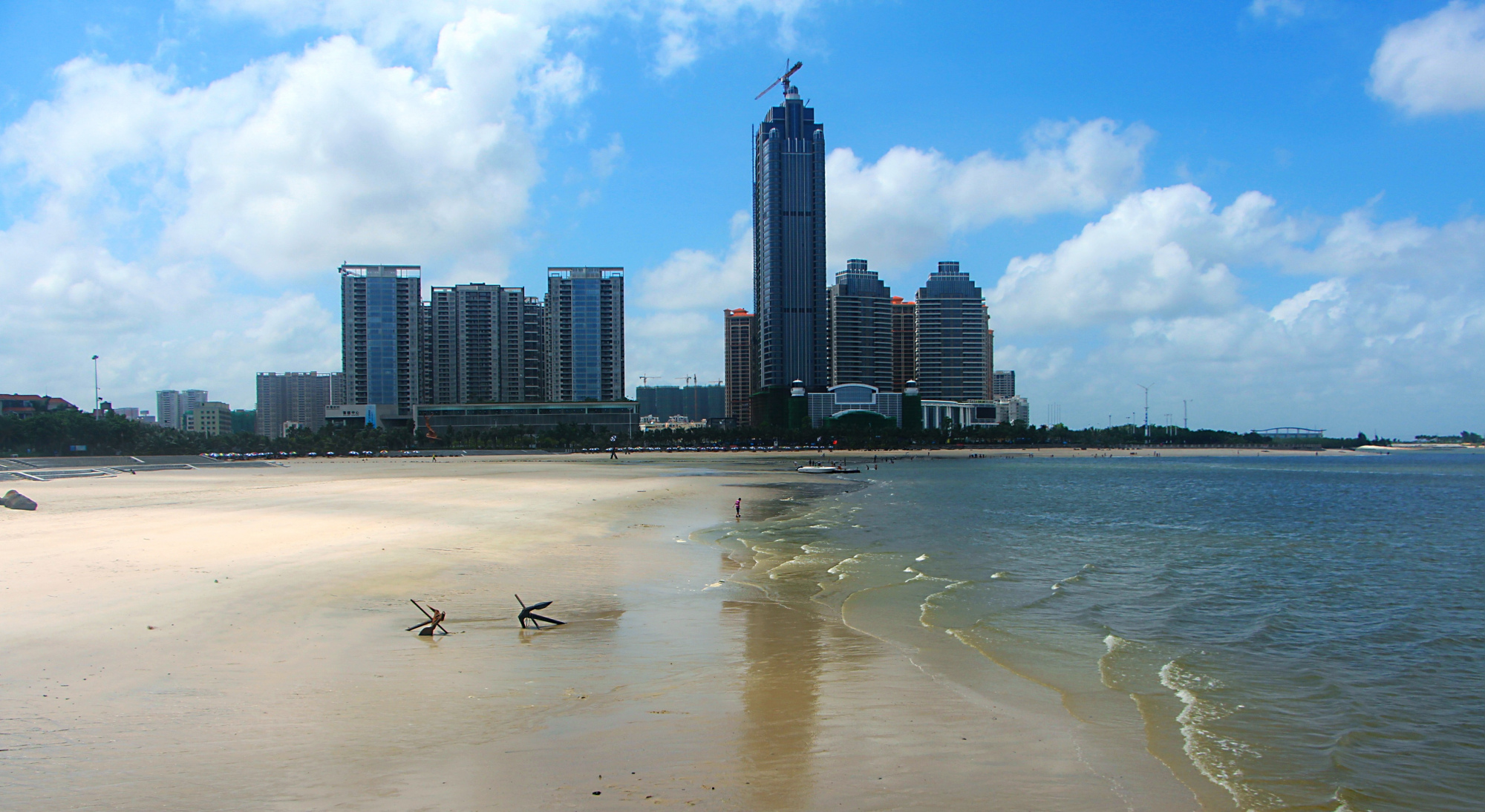 湛江金沙湾海滨浴场 免费的4a景区 有洁白的沙滩,蔚蓝的大海