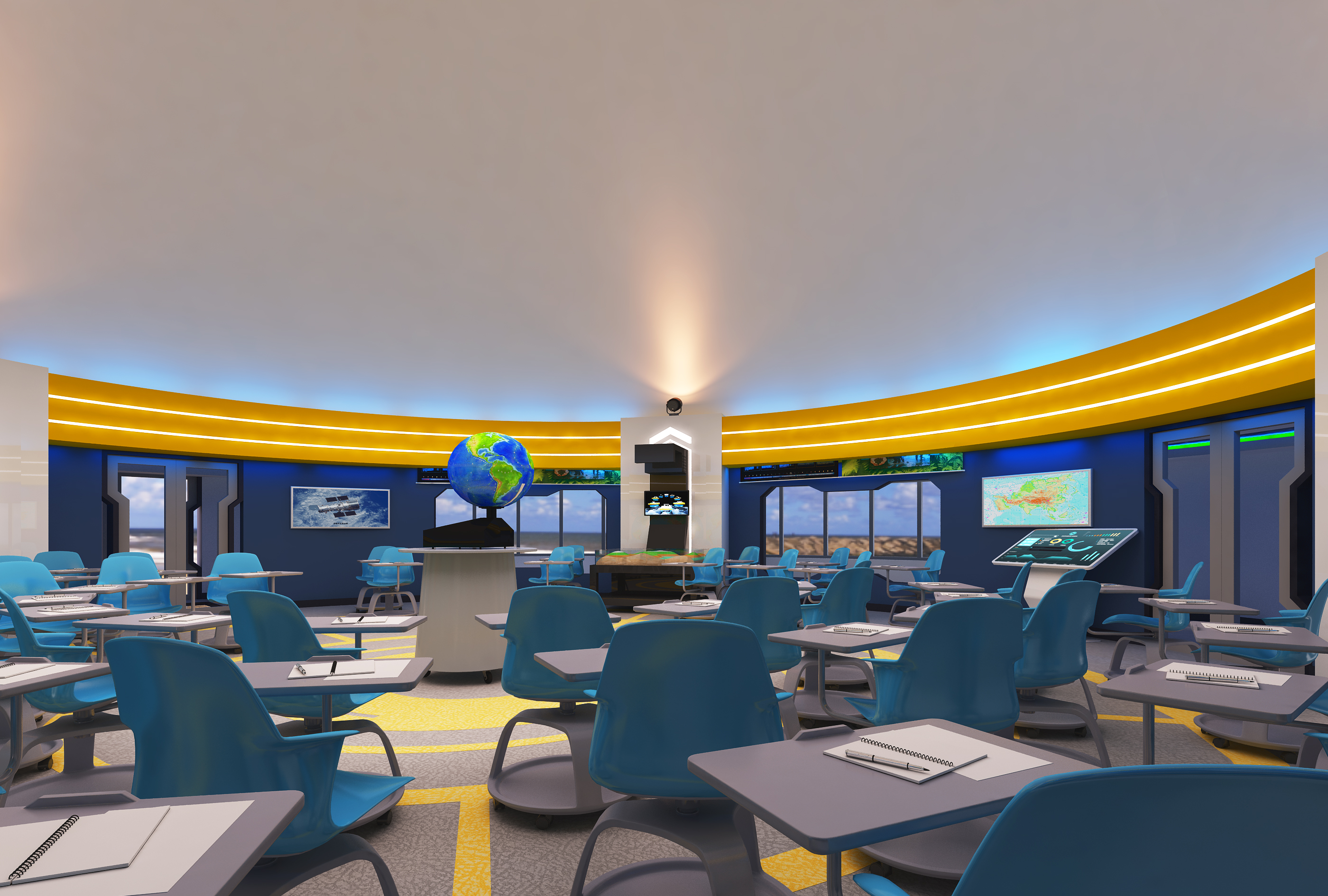 合肥学校装修设计哪家强?分享几张效果图来看看吧!