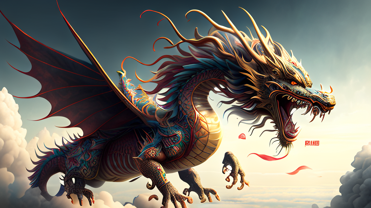 给大家分享ai画龙之作