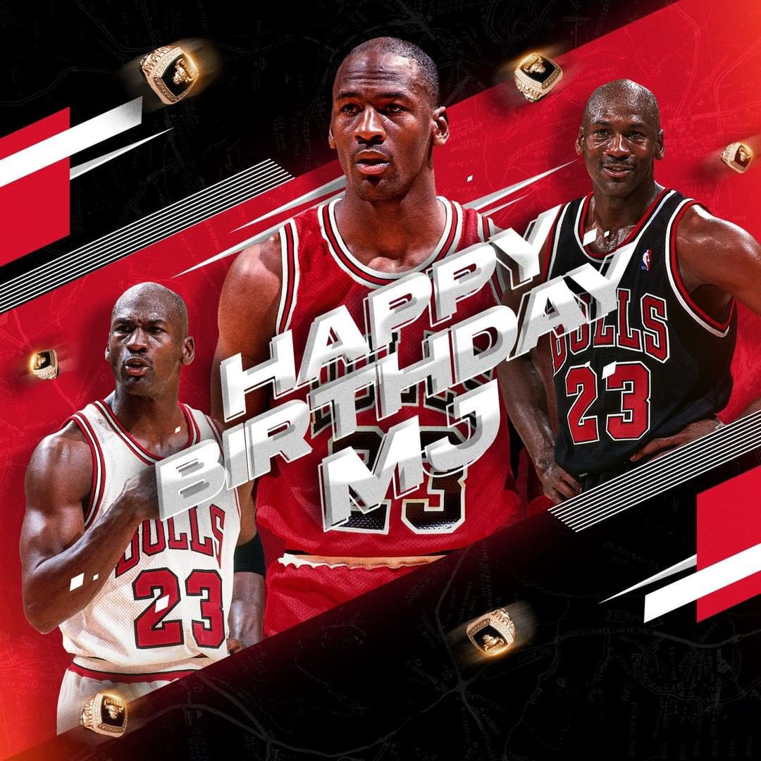 传奇球星迈克尔-乔丹58岁生日快乐!