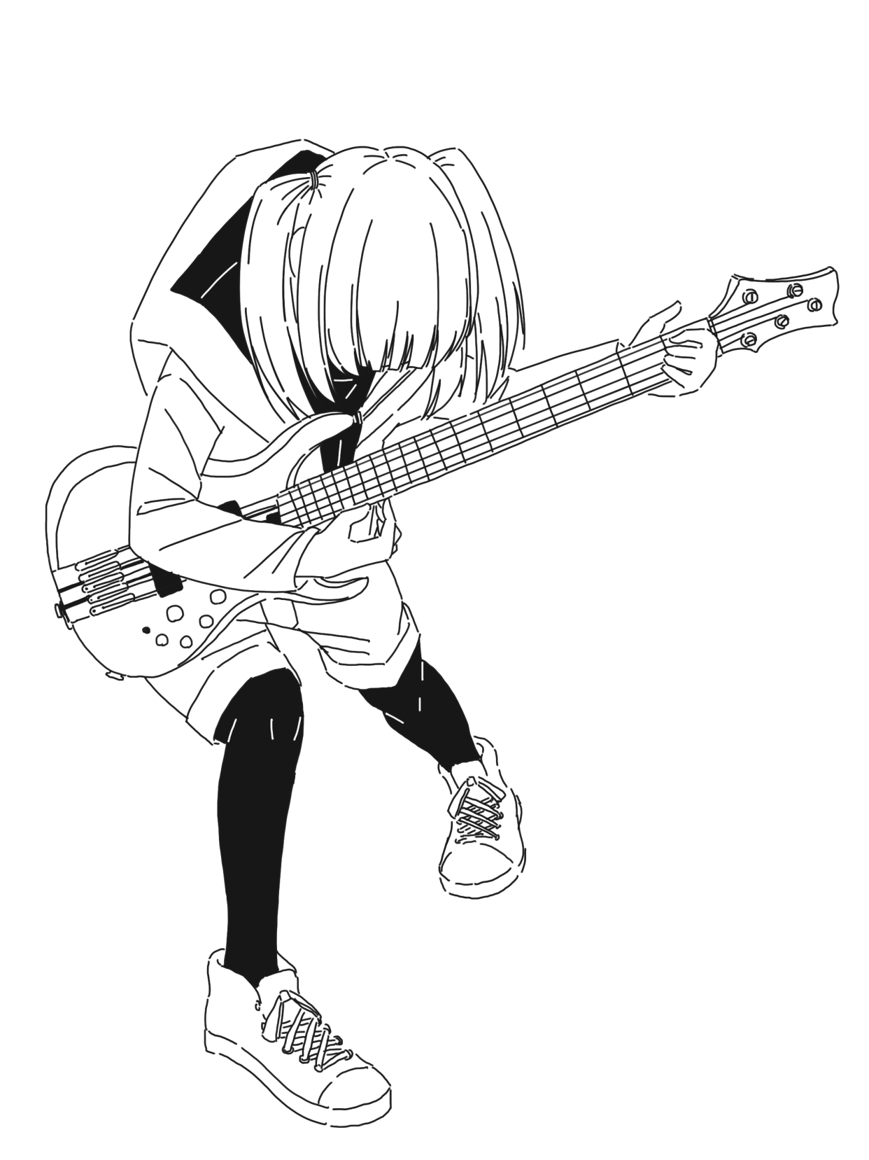 源自p站画师dolphilia之手,虽然没有上色,但画风清奇