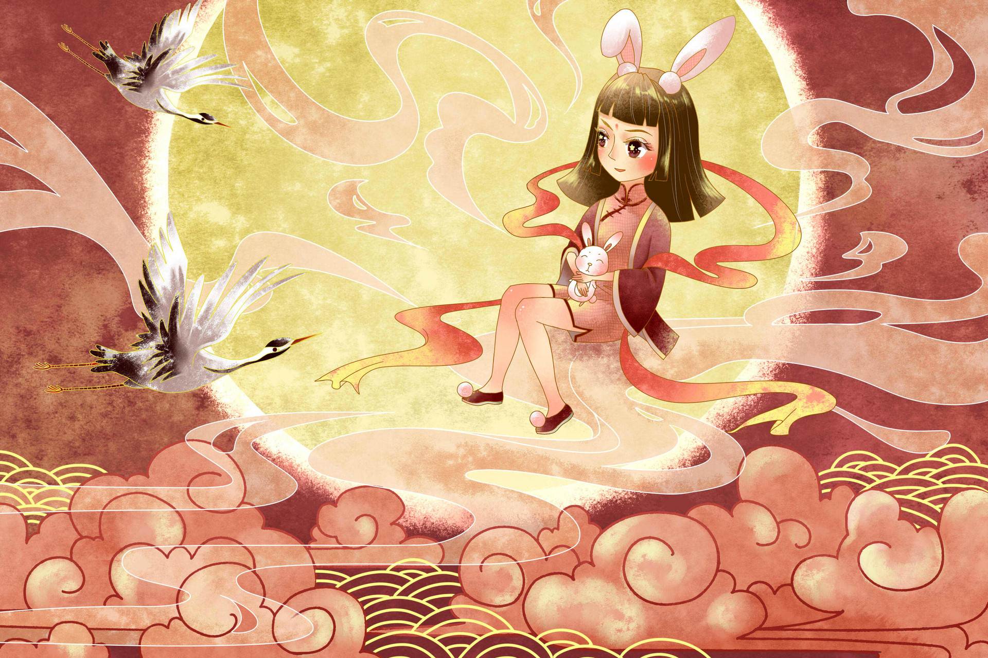 中秋节,嫦娥奔月