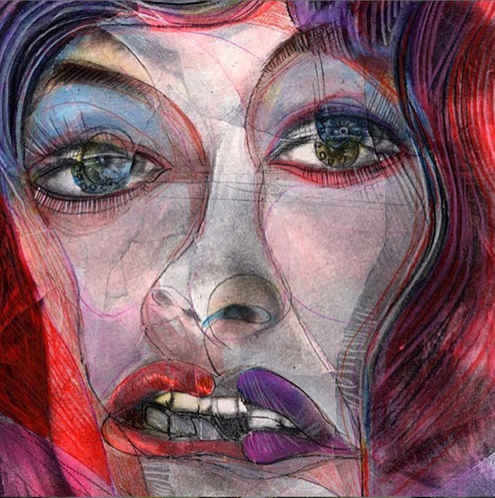 感觉超级好看的抽象面部绘画 每人有着不同的嘴脸(一)