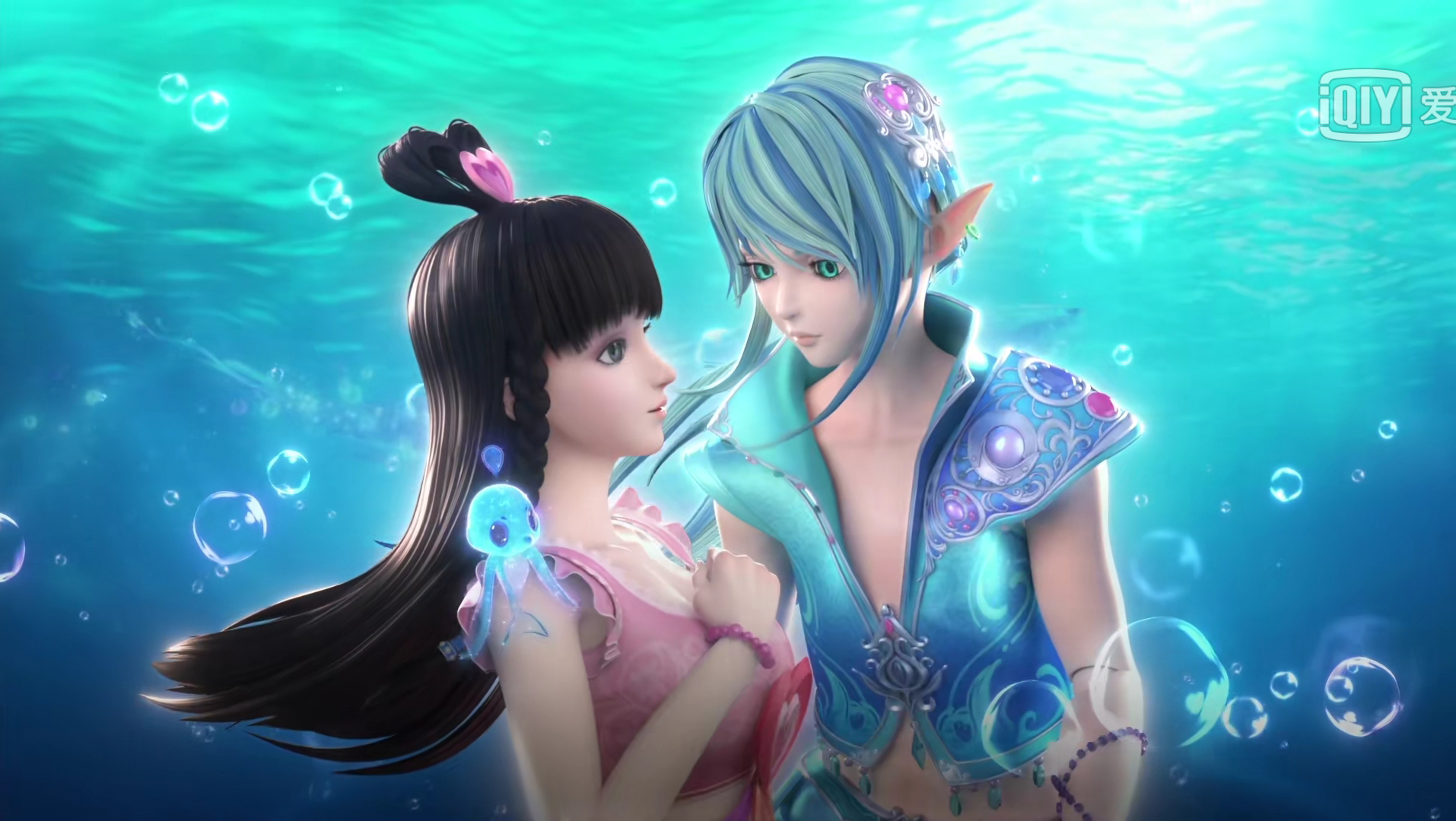 叶罗丽第八季:高清人物卡,水默甜蜜拥抱,黑化孔雀女王邪恶魅惑