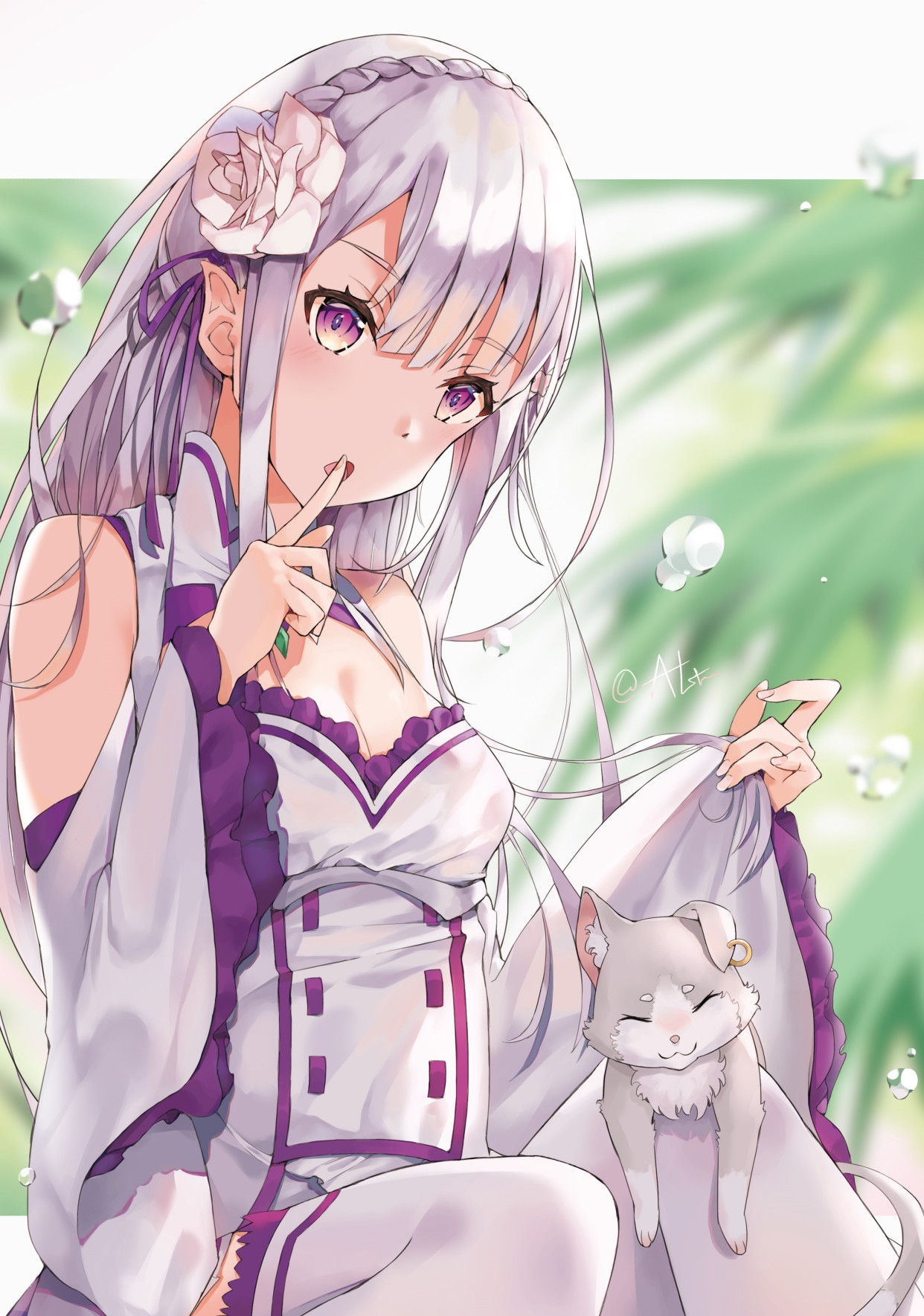 轻小说日漫《re从零开始的异世界生活》里(爱蜜莉雅)高清插画