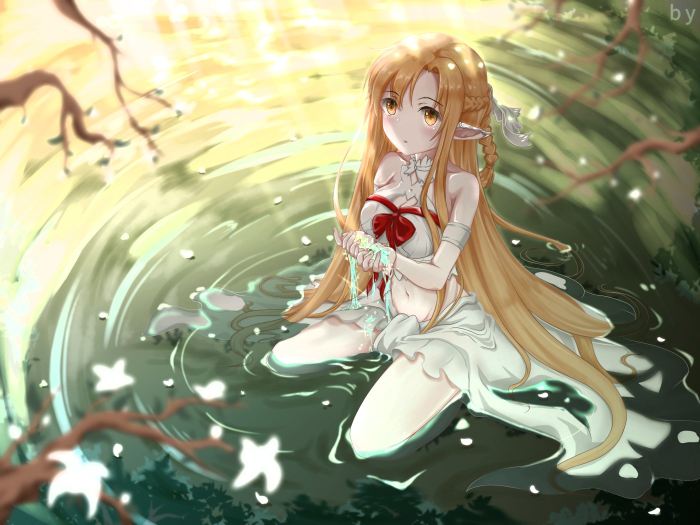 亚丝娜的实力真不是盖的,这组插画展现了她温柔又刚硬的两面性