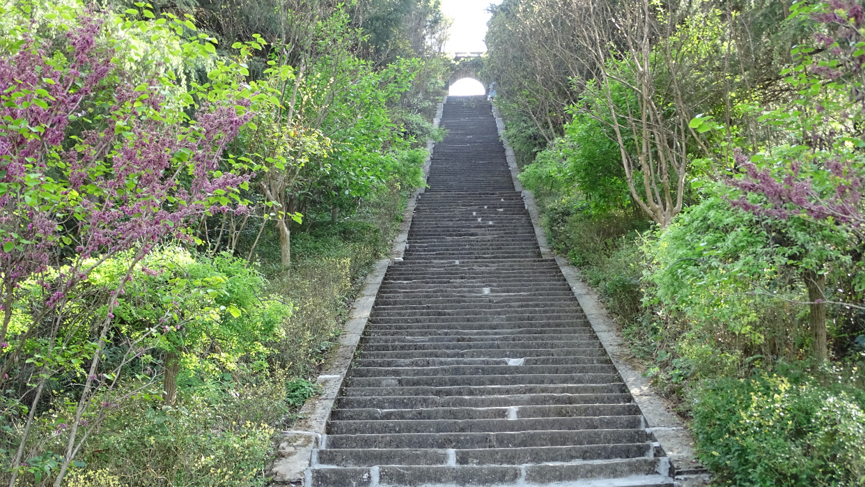 万源塔子山,天梯,爬上顶绝对累趴