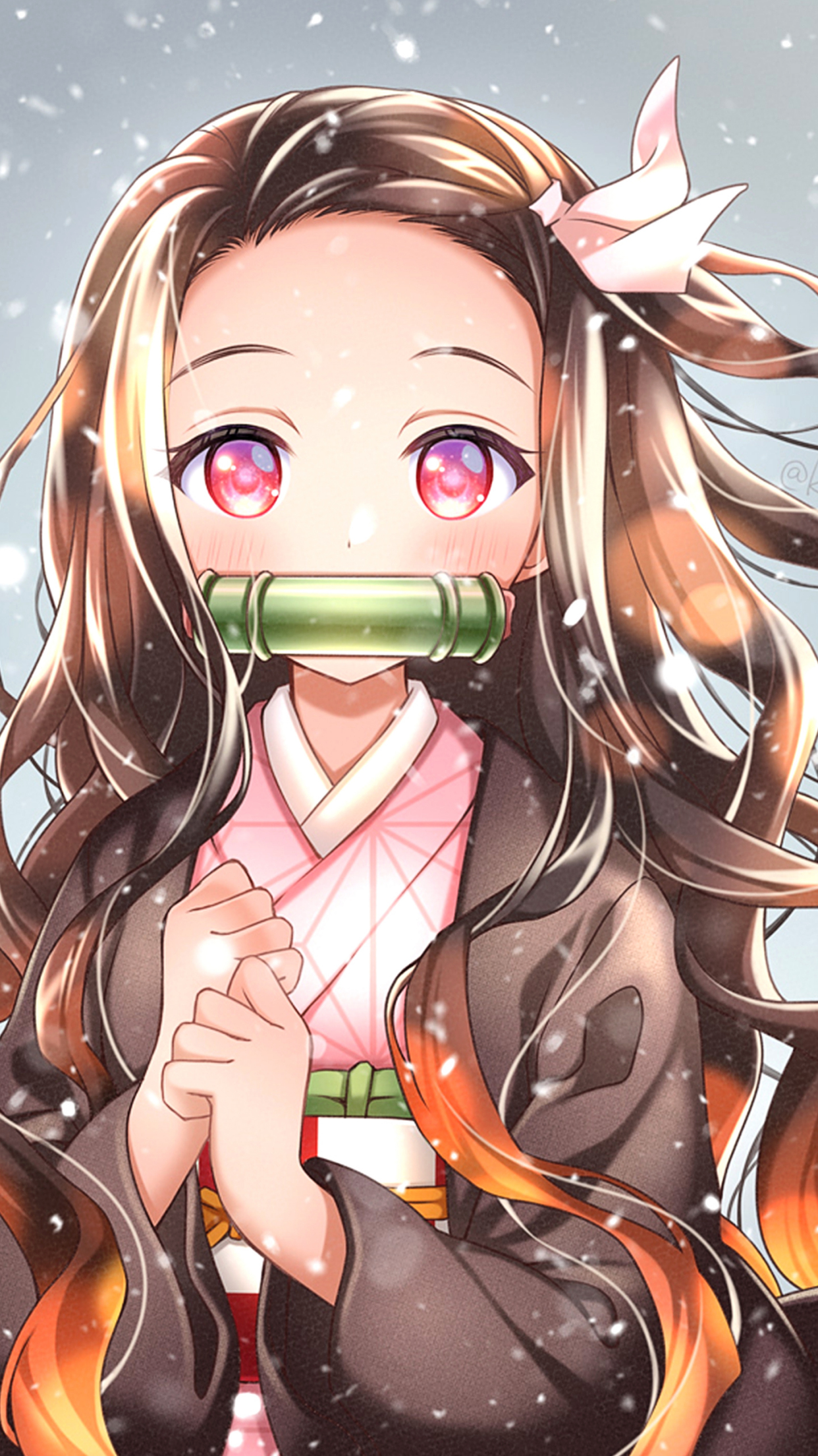 祢豆子高清手机壁纸分享,她美丽的身影说明鬼灭之刃不缺女人味吧