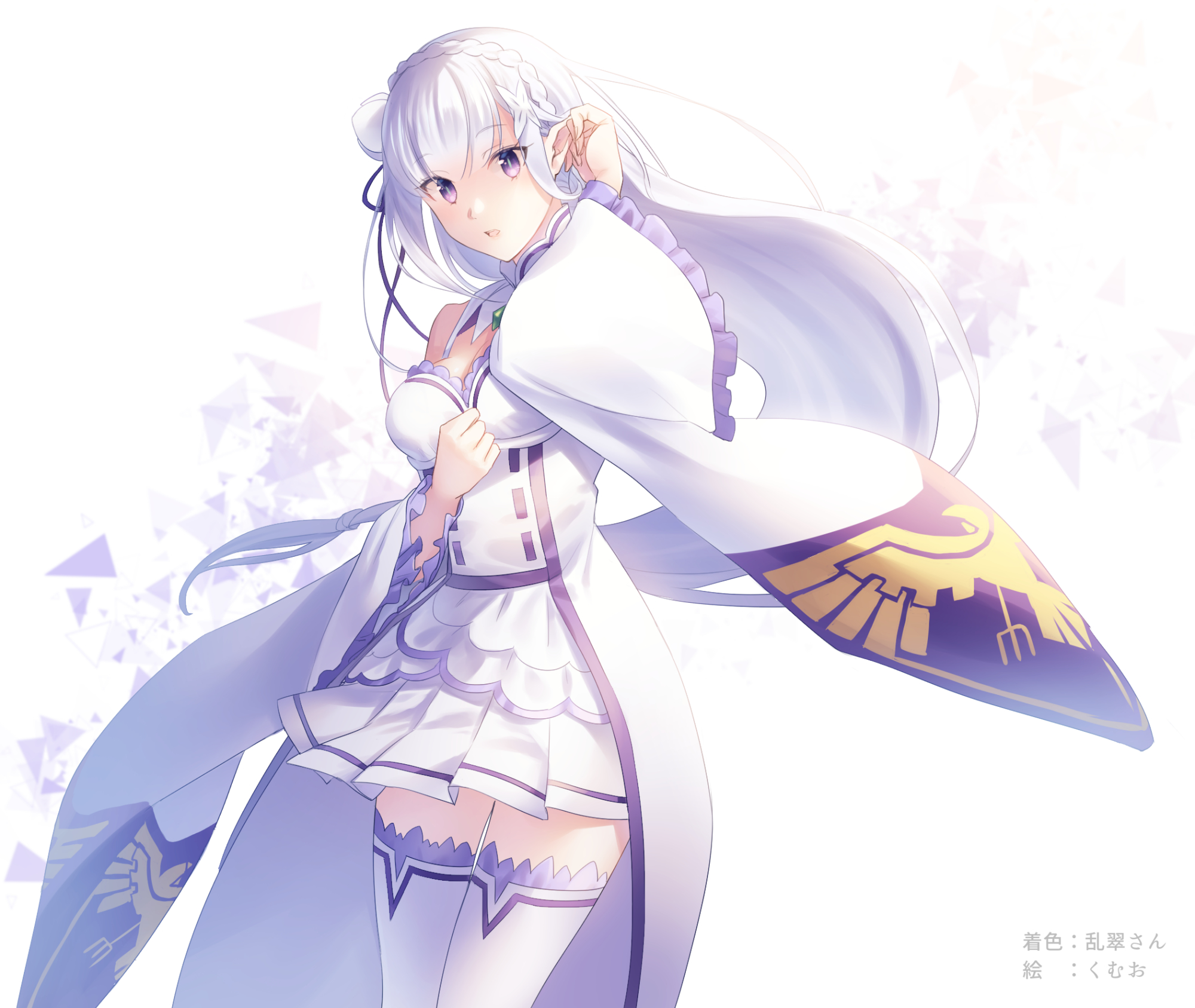 轻小说日漫《re从零开始的异世界生活》里(爱蜜莉雅)高清插画