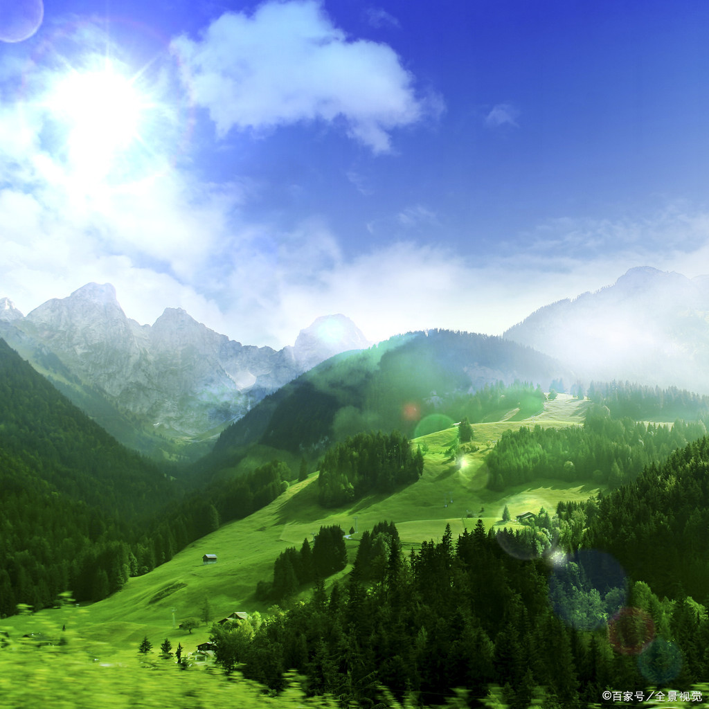 夏日的青山白云"放意览翠岫,徐行迎好风"