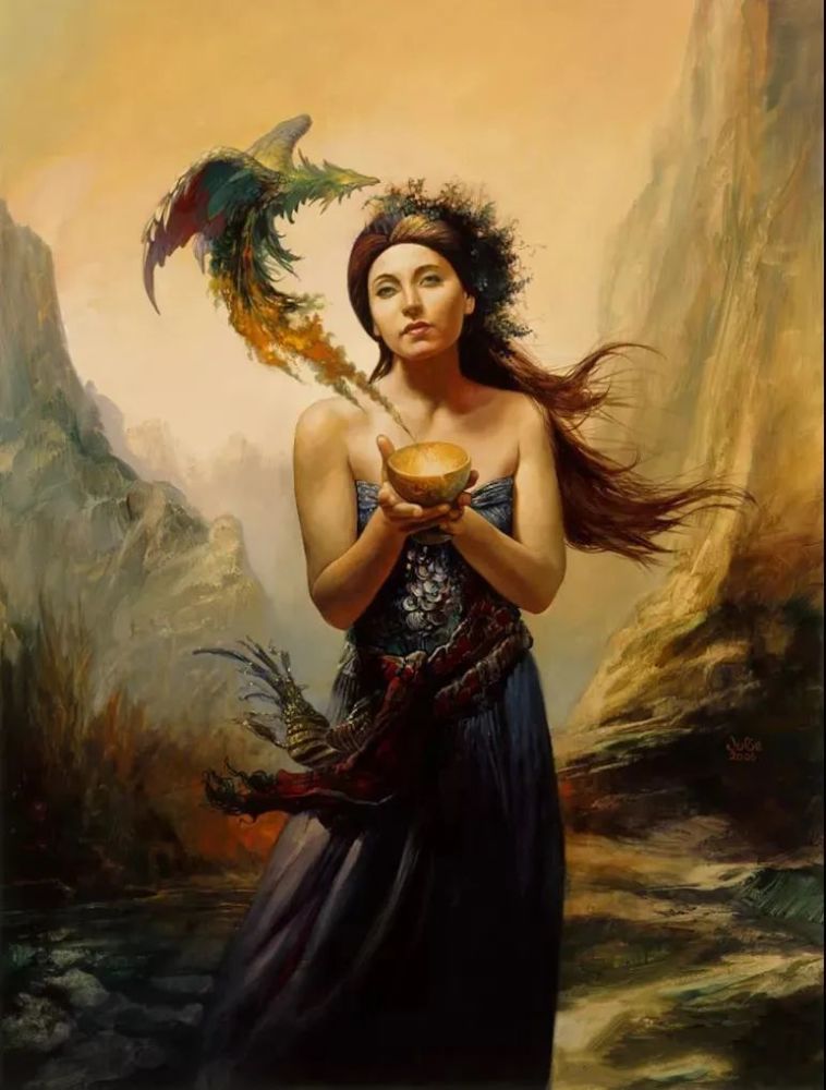 美国当代浪漫,幻想写实主义女画家 julie bell 作品欣赏