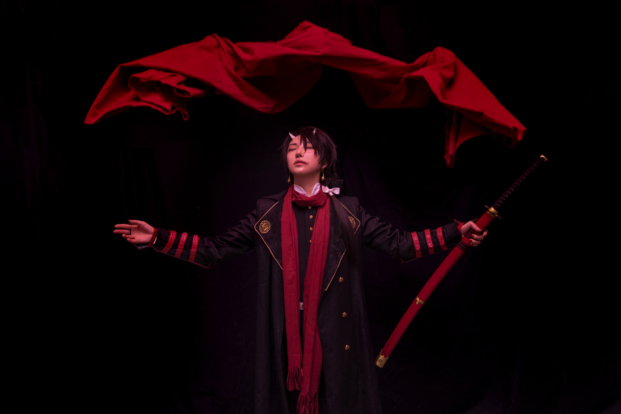 《刀剑乱舞》加州清光cosplay,暗堕版的清光有没有帅到你