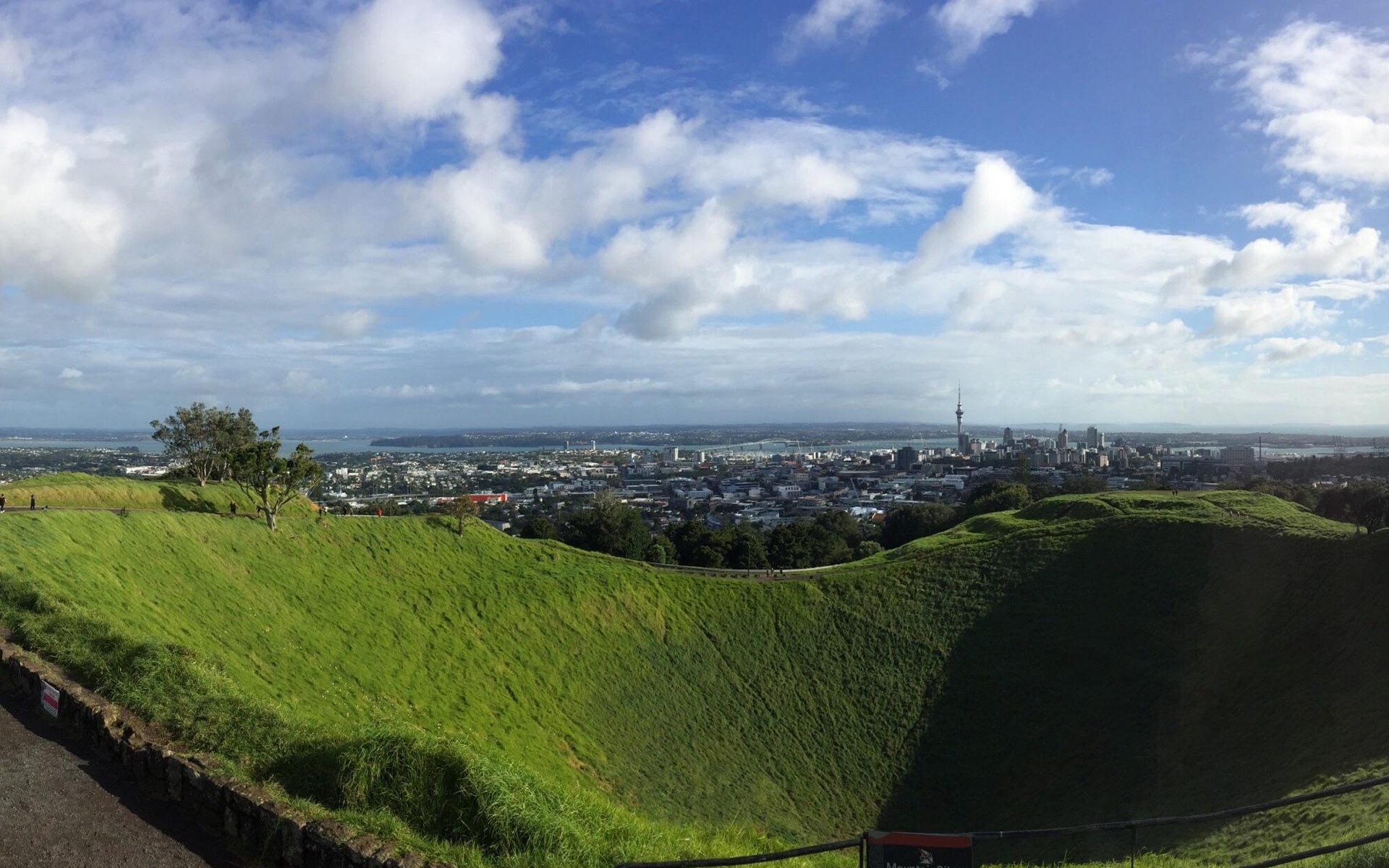 新西兰奥克兰伊甸山风景壁纸
