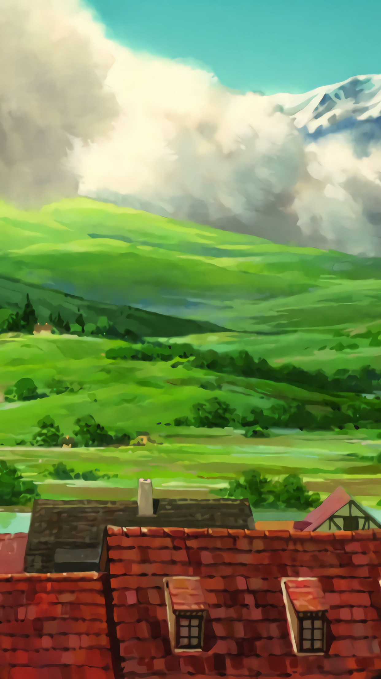 宫崎骏动画风场景插画,美哭了