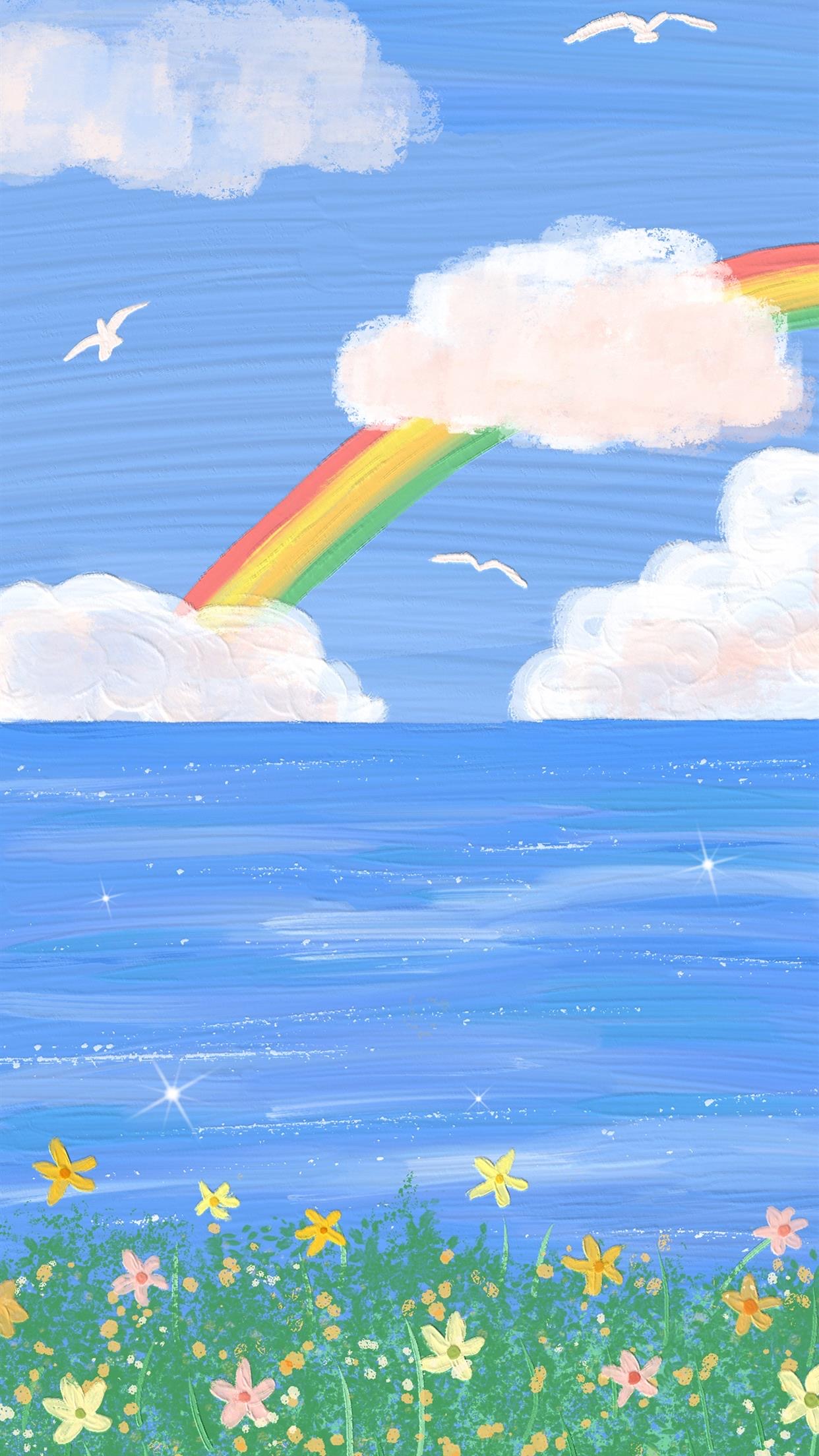 油画风插画,超仙风景壁纸,美爆了