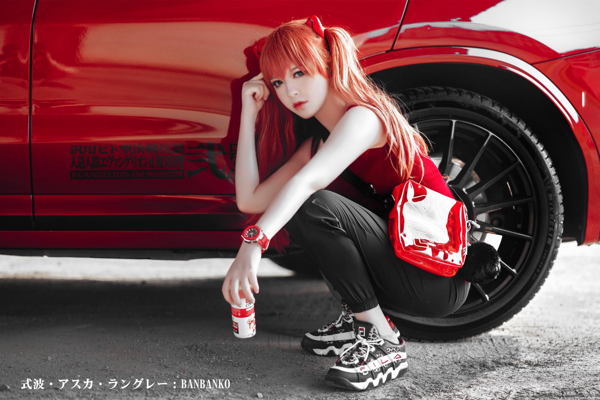 asuka langley soryu 明日香cosplay,赛车娘风格,别样性感