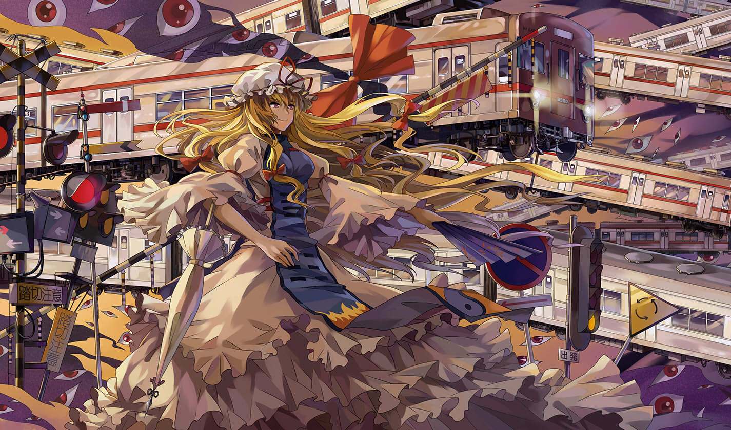 换个角度看《东方》八云紫的精美插画壁纸,场面宏大,细节耐看