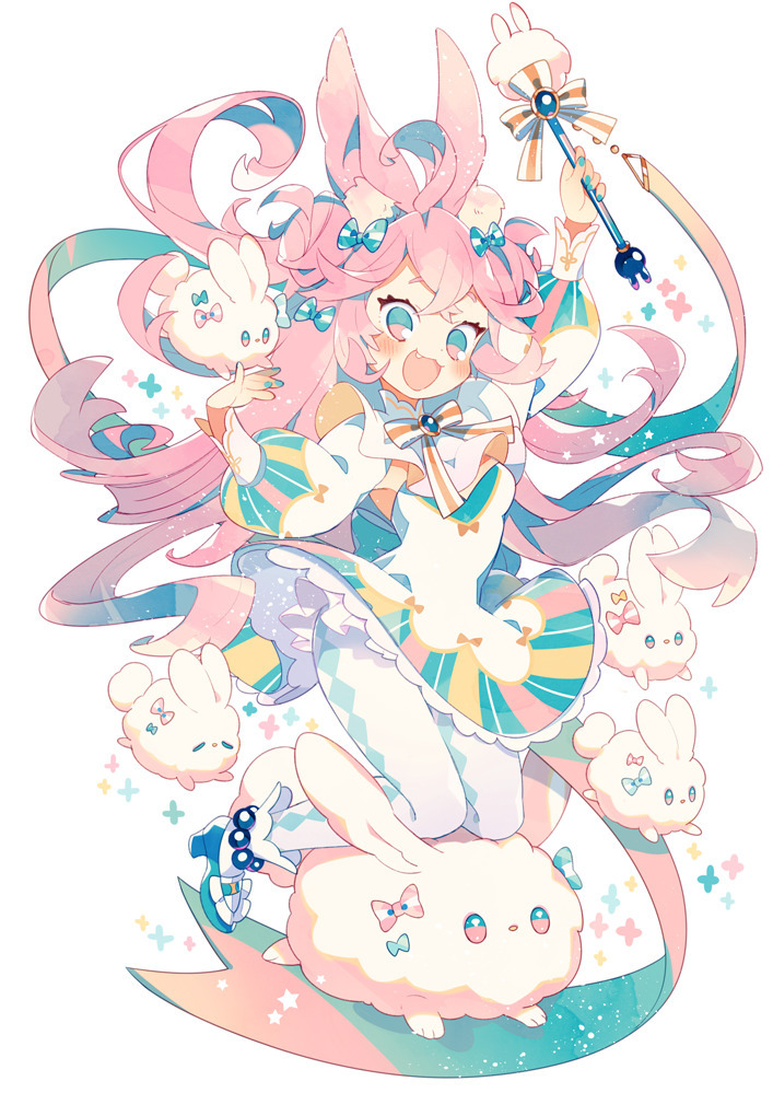 马卡龙色糖果卡通女孩,甜美又可爱