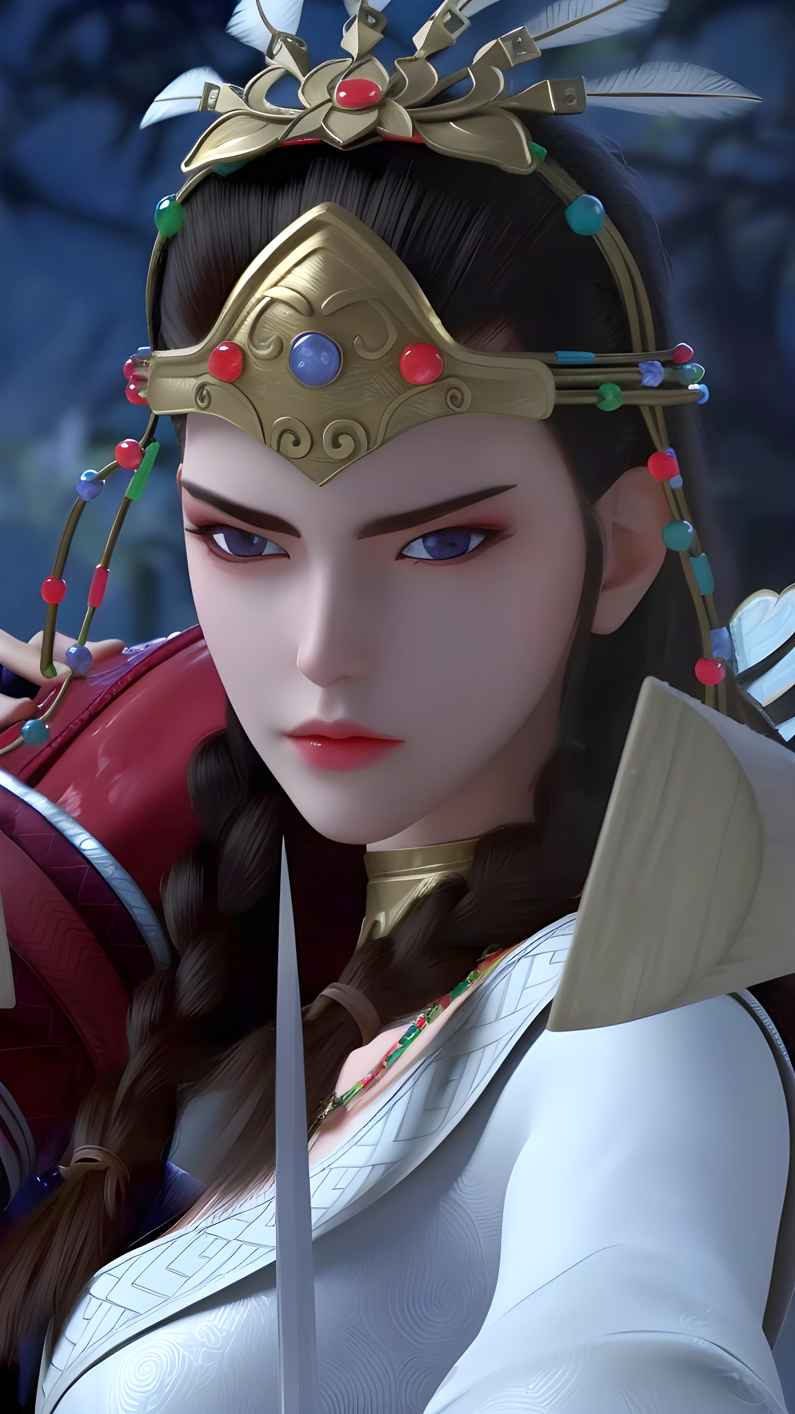 国漫女神|《真阳武神》慕容燕ai精修手机壁纸:完颜乌的弟子