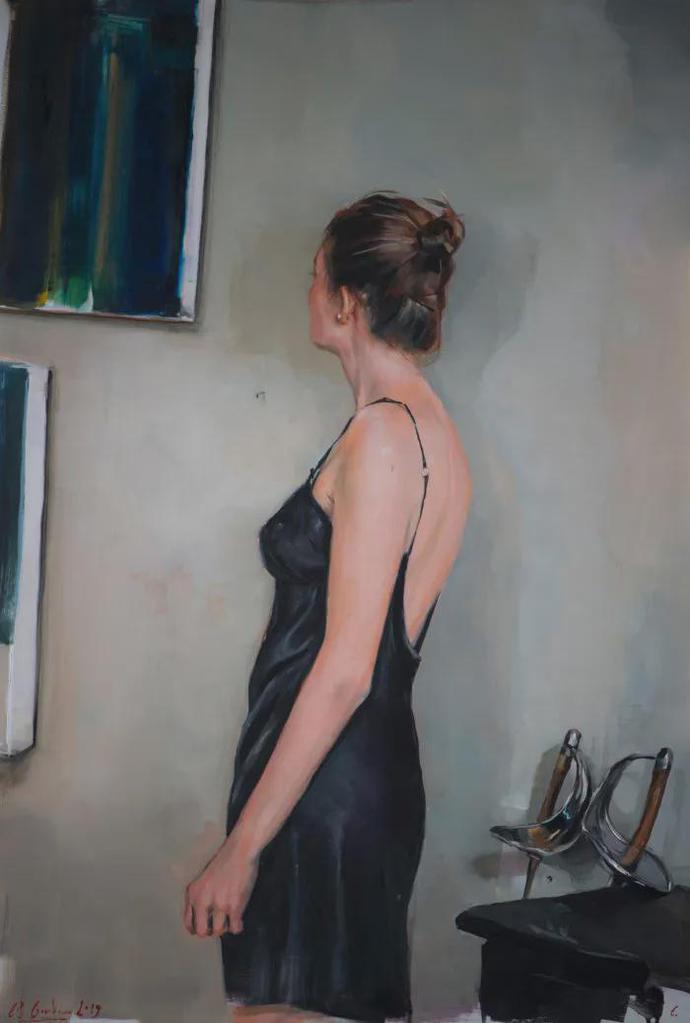 德国画家爱德华·高登(edward  gordon,1966-)印象派肖像画欣赏