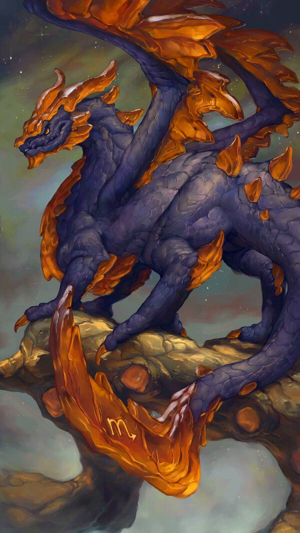 十二星座系列之2017版星座龙插画图集:和新版相比,你更喜欢哪个