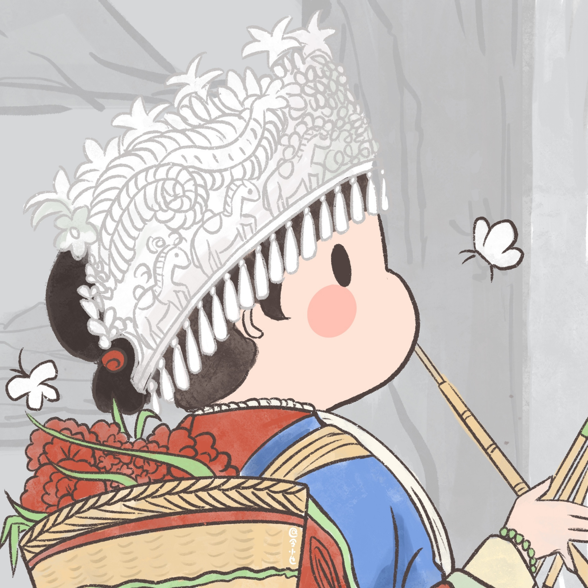 可爱江南百景图古风头像