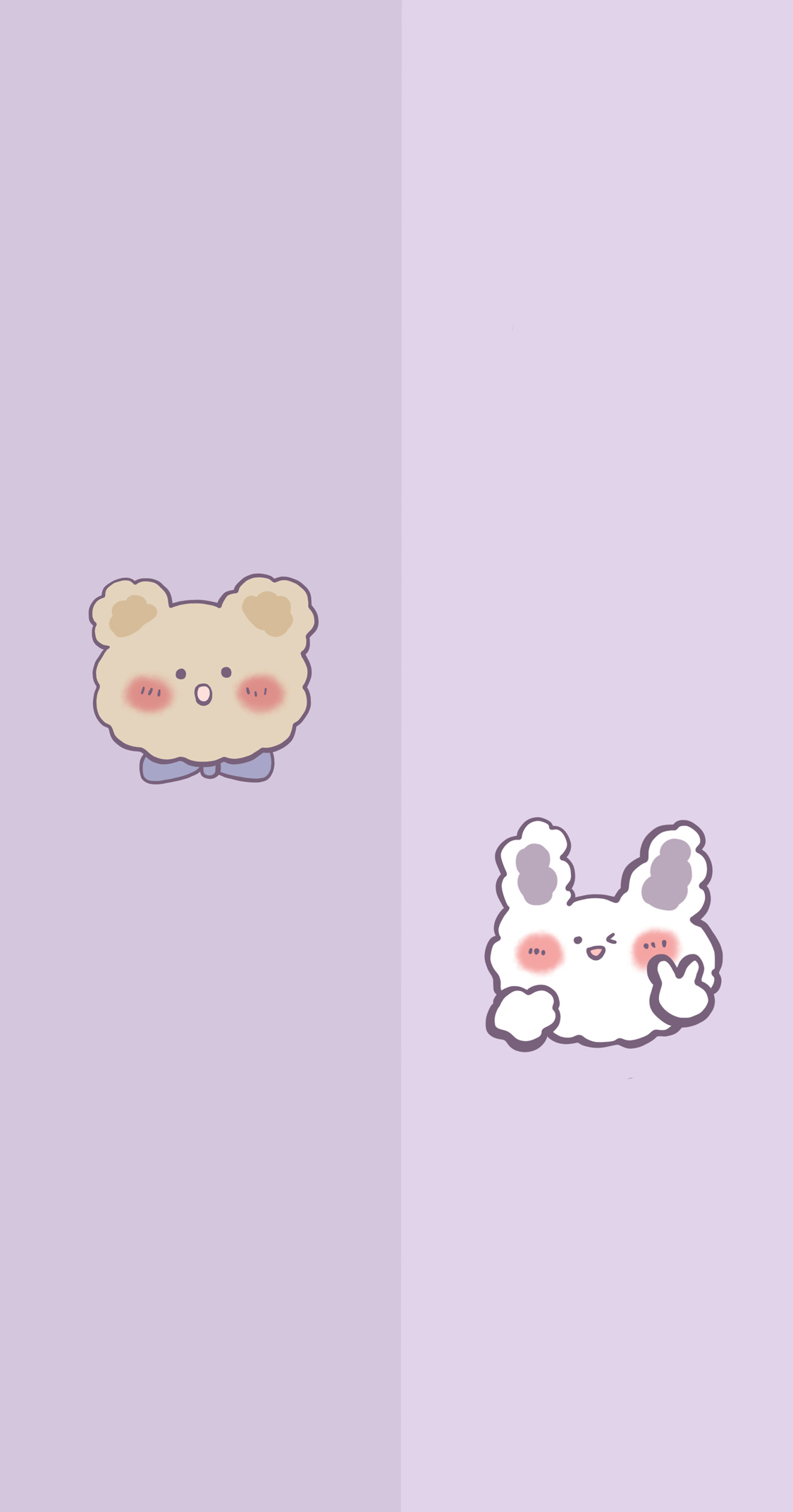 聊天背景图(6),清新可爱卡通左右分区式