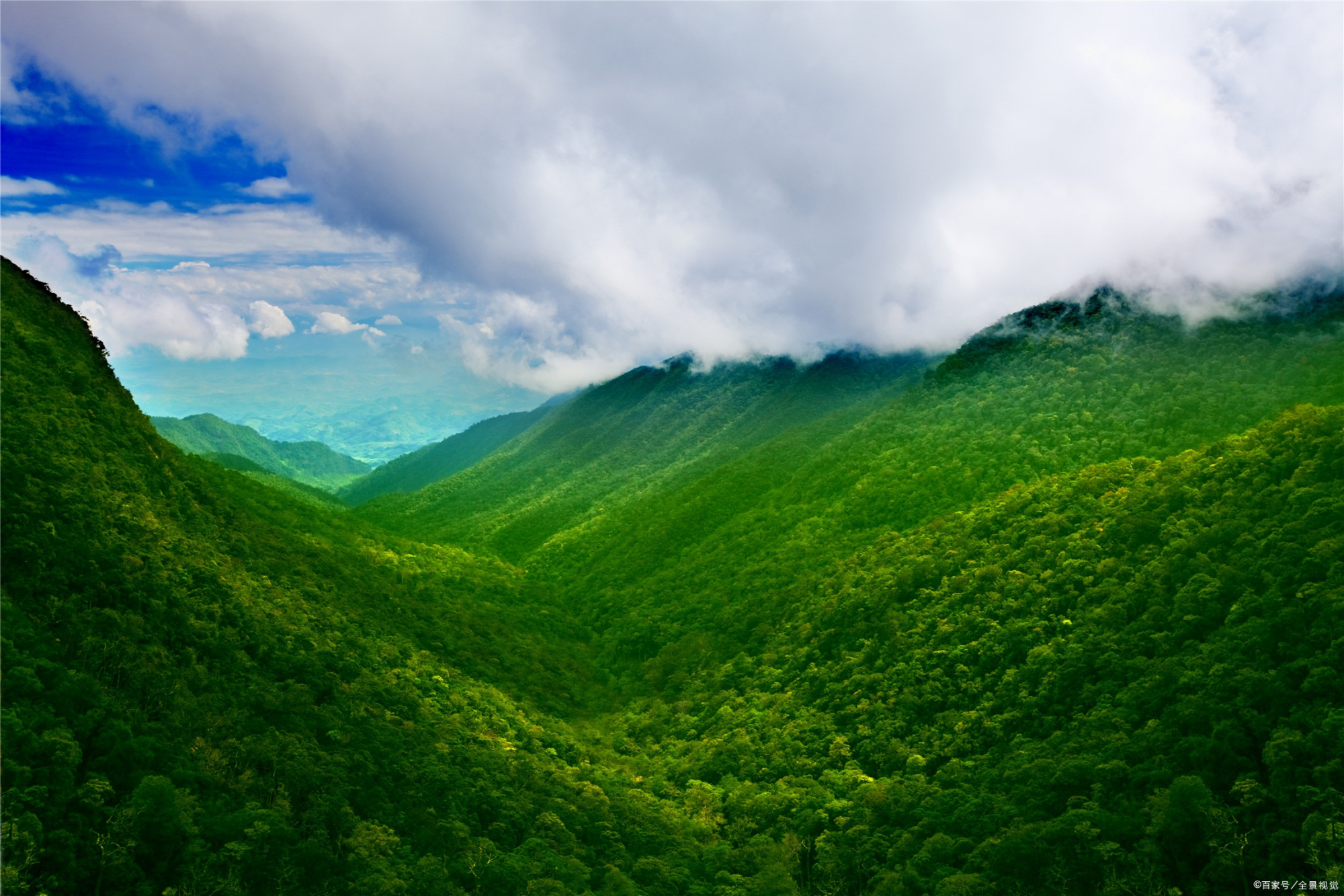 夏日的青山白云"放意览翠岫,徐行迎好风"