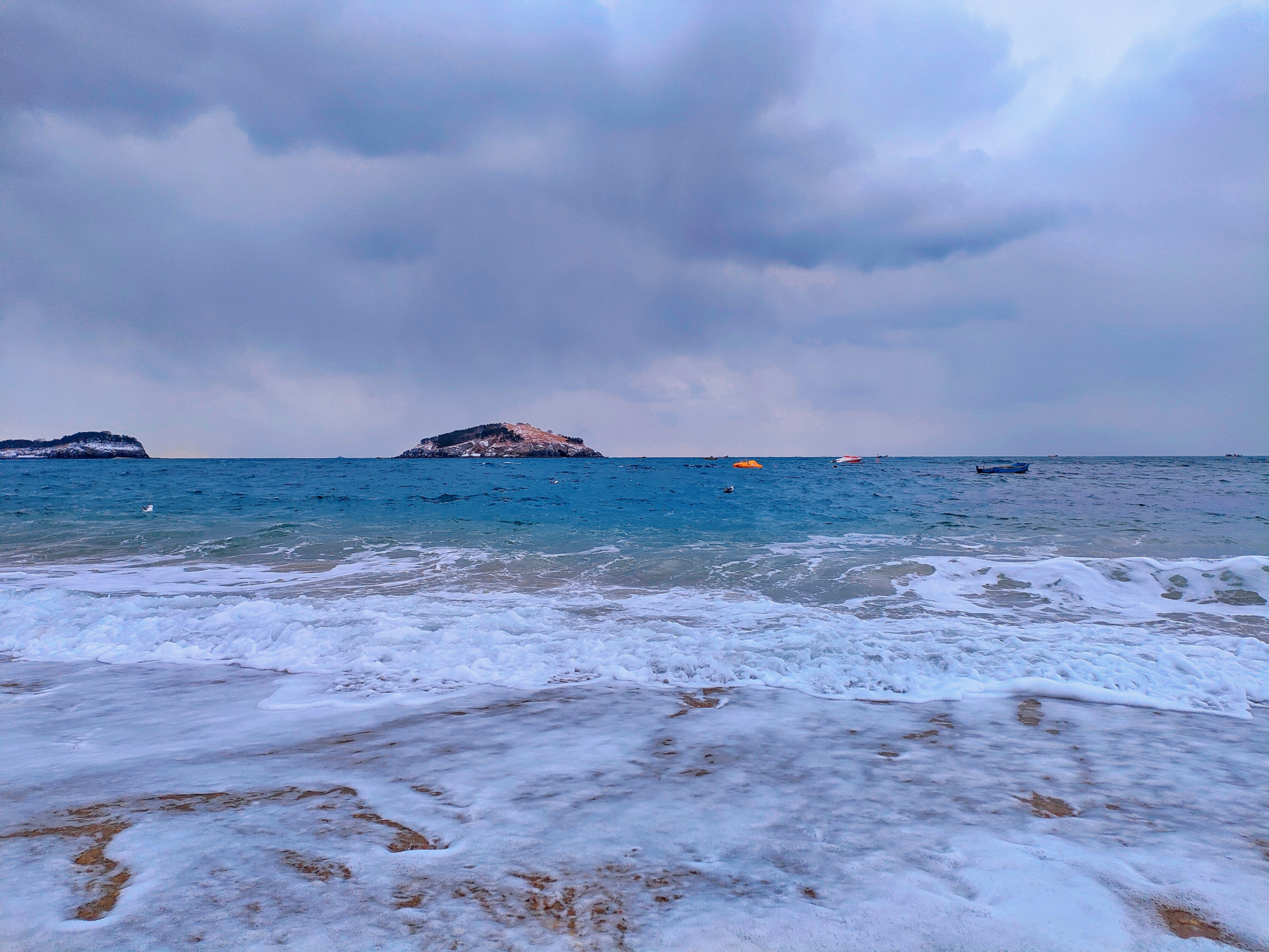 冬季的付家庄海水浴场