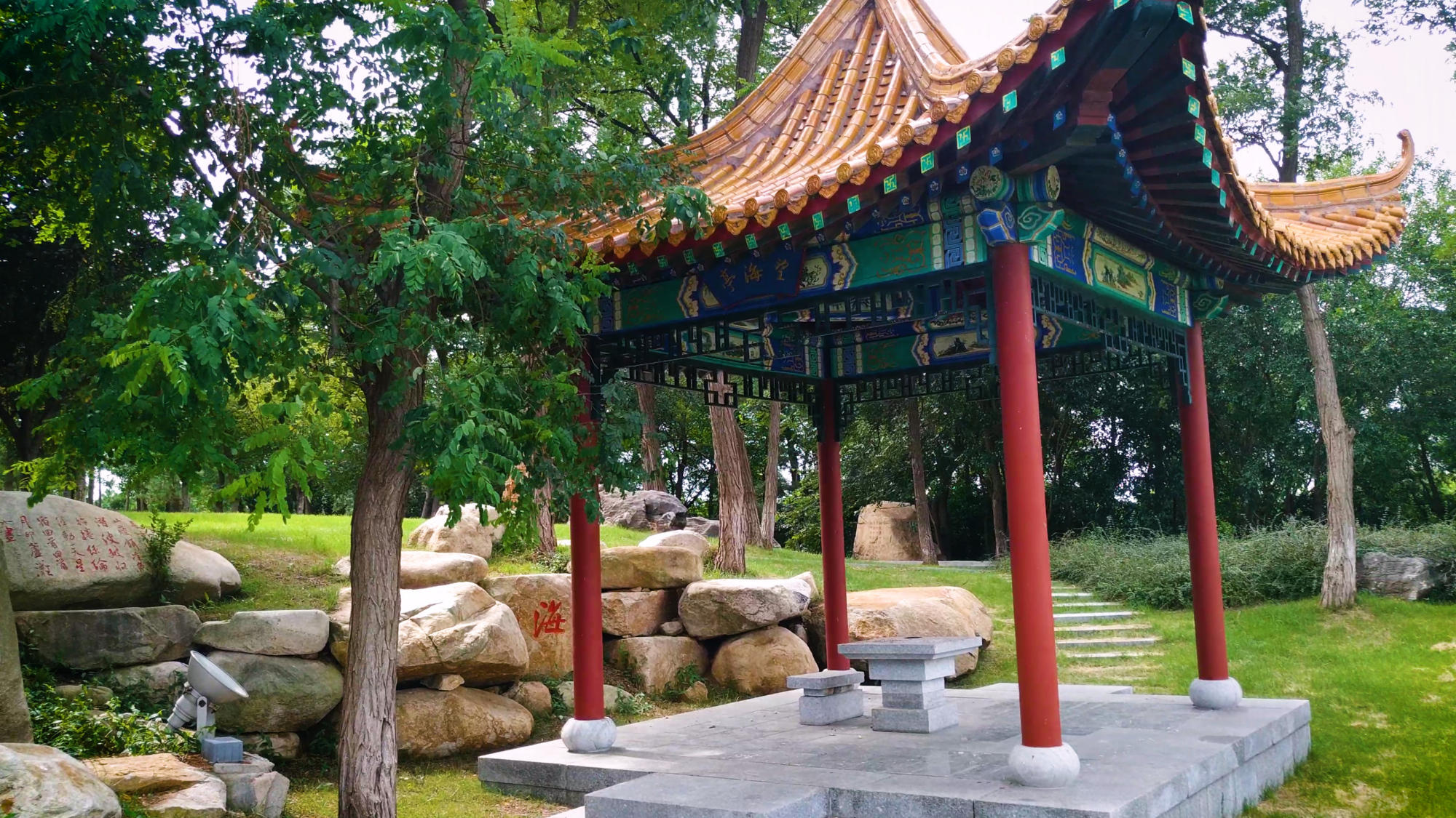 山东牟平沁水河口国家湿地公园芦岛沁水阁