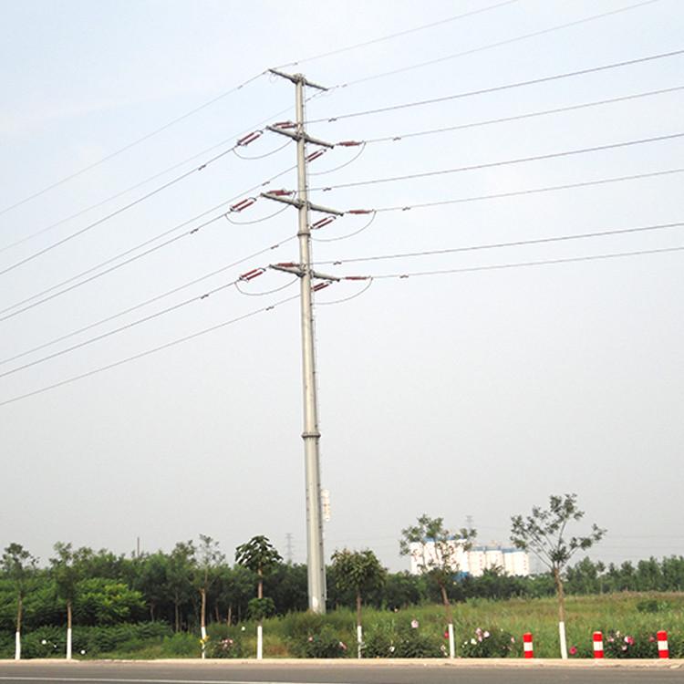 66kv四回路20米直线钢杆 高压耐张输电线路