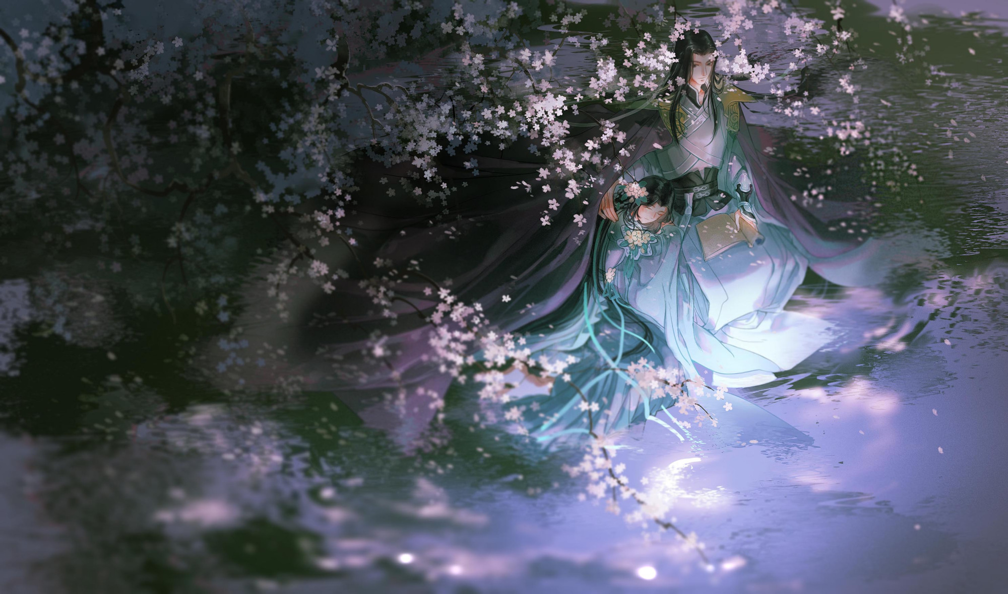 画风精美的一组"古风"人物插画作品欣赏!造型相当美型的大作!