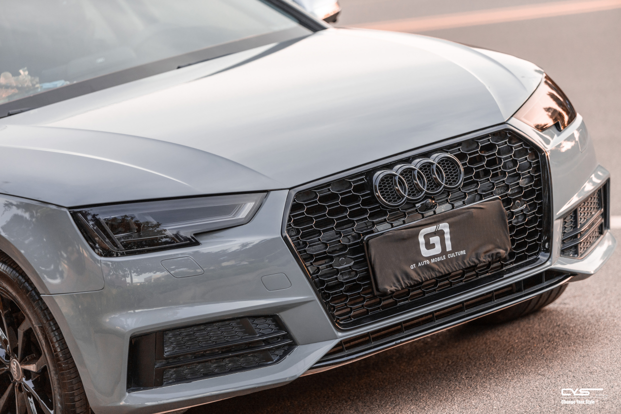 奥迪a4 白金亮纳多灰x-g185经典亮灰色,演绎典雅大气!