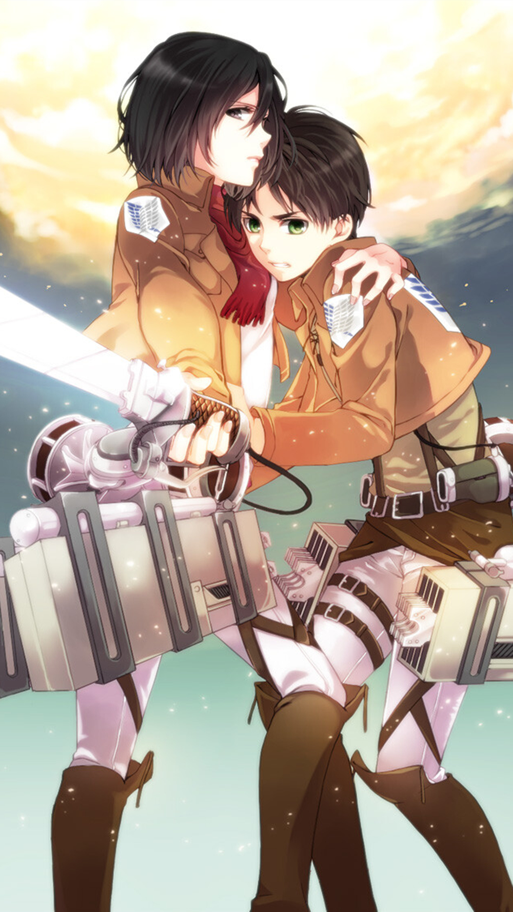 进击的巨人系列之艾笠cp精美插画图集!只要有你在,我就无所不能