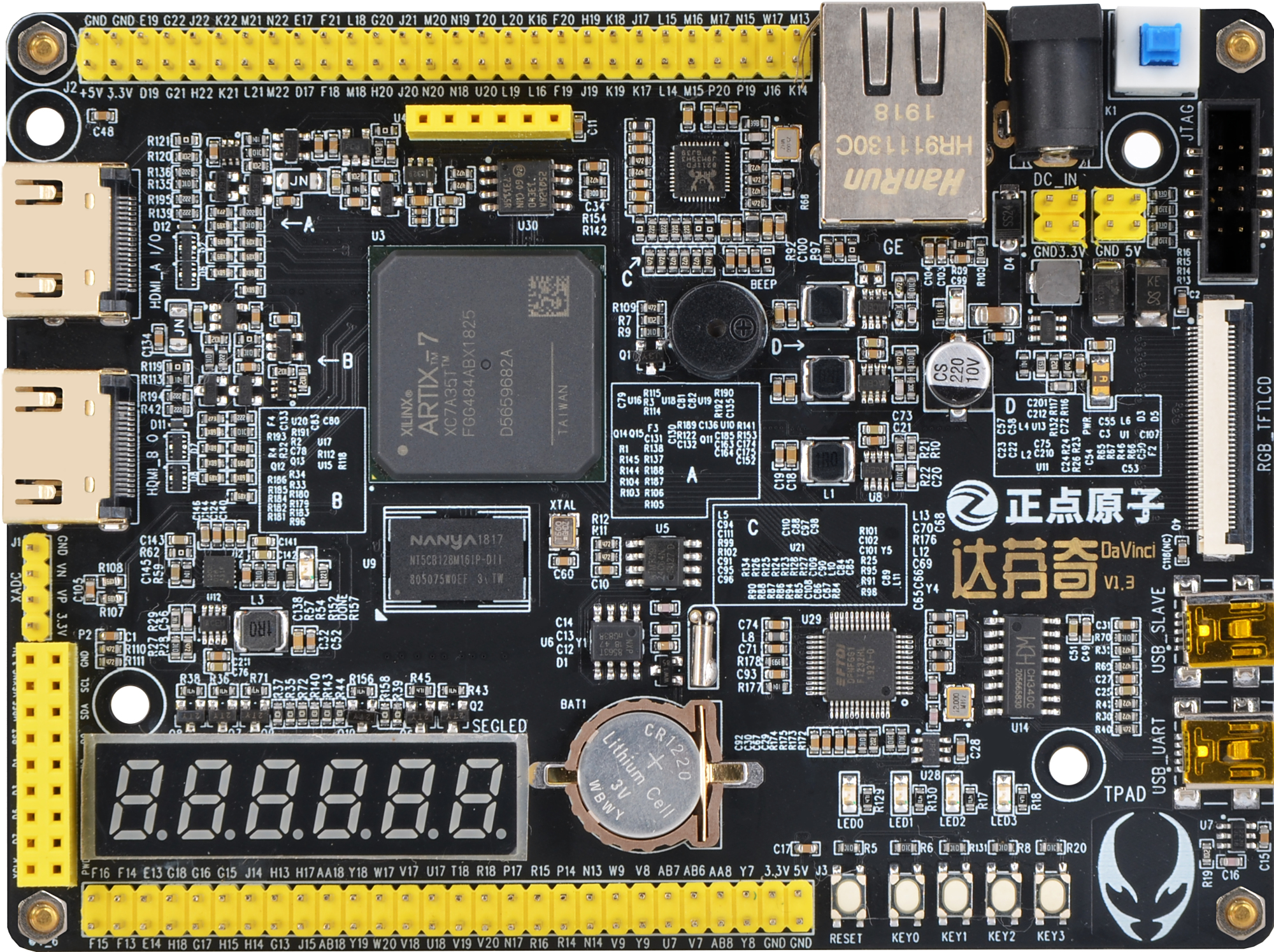 「正点原子」达芬奇fpga开发板 a7 xilinx artix7 xc7a35t