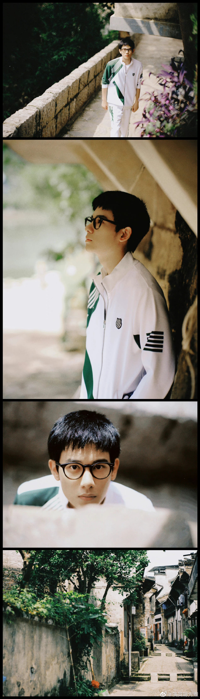 组图:胡先煦晒九宫格随拍 配文称帮周博文拍套毕业照