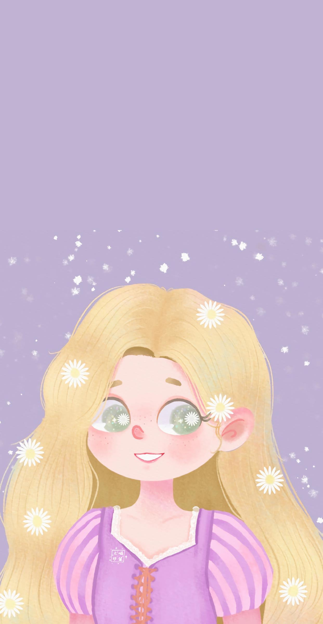 卡通动漫壁纸,迪士尼公主头像插画