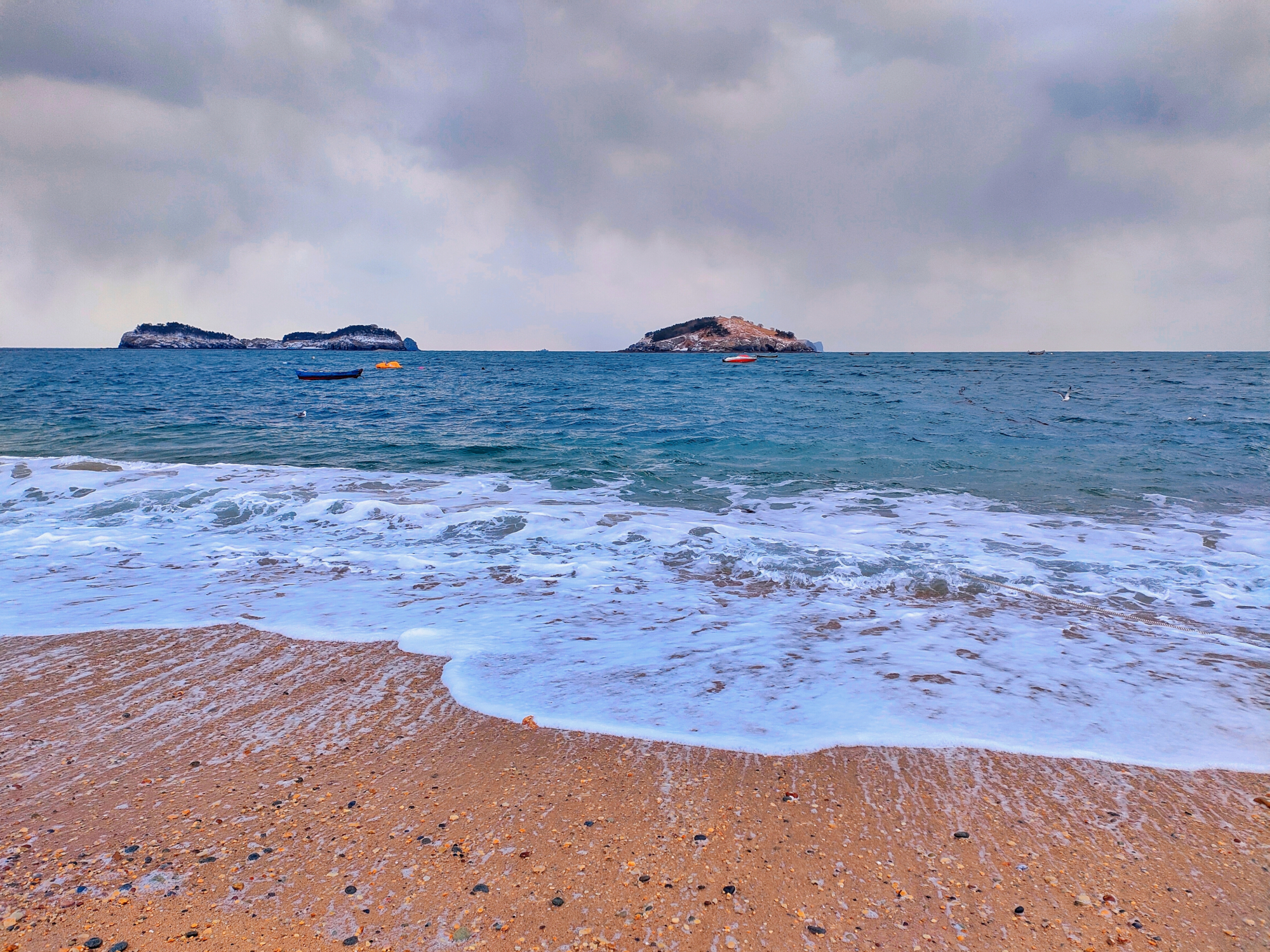 冬季的付家庄海水浴场