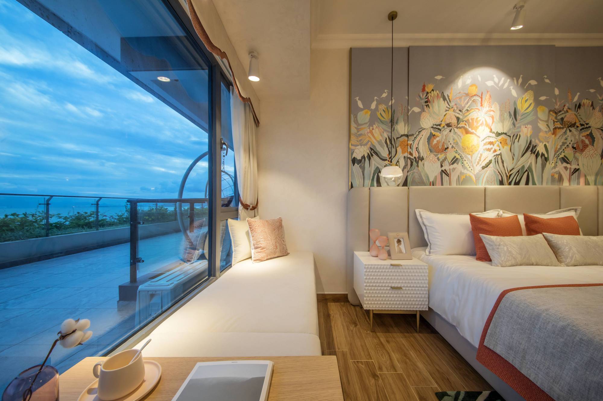 惠州碧桂园十里银滩维港湾海景房120平户型样板间实拍照片