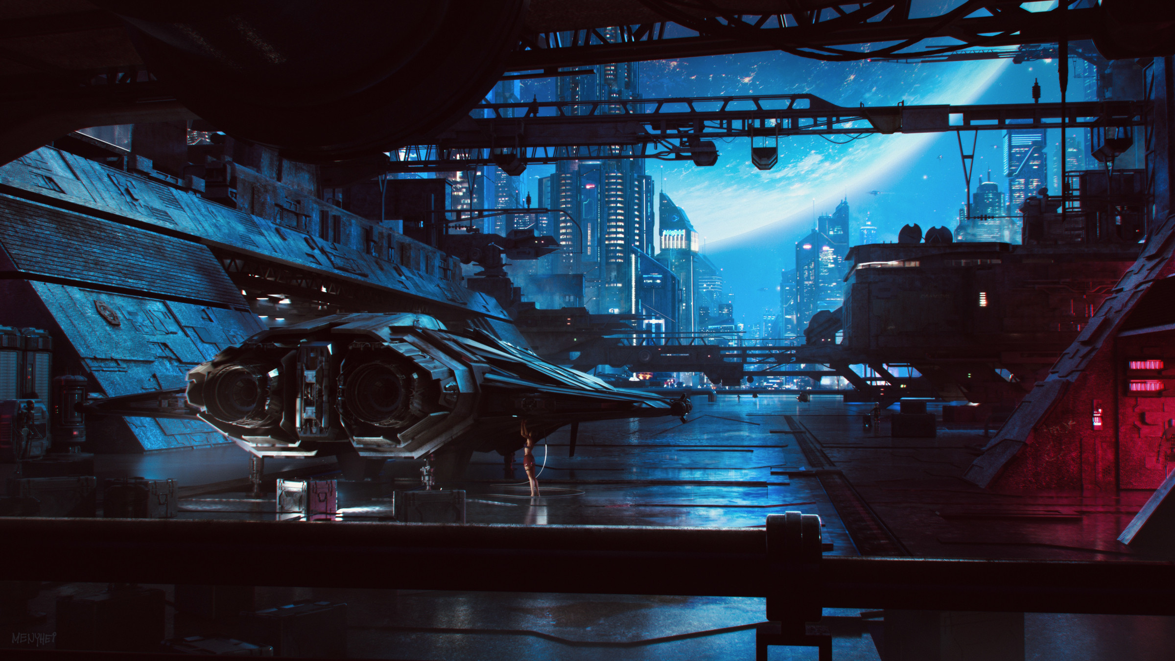 相当酷的一组科幻题材场景插画作品!难道这就是未来世界的样子?