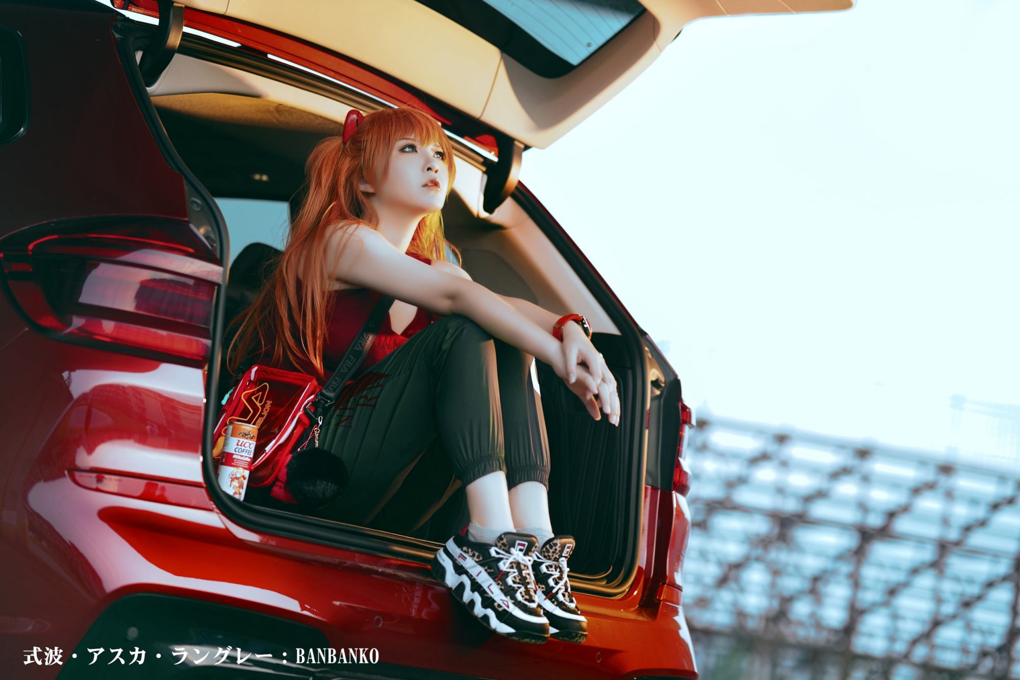 asuka langley soryu 明日香cosplay,赛车娘风格,别样性感
