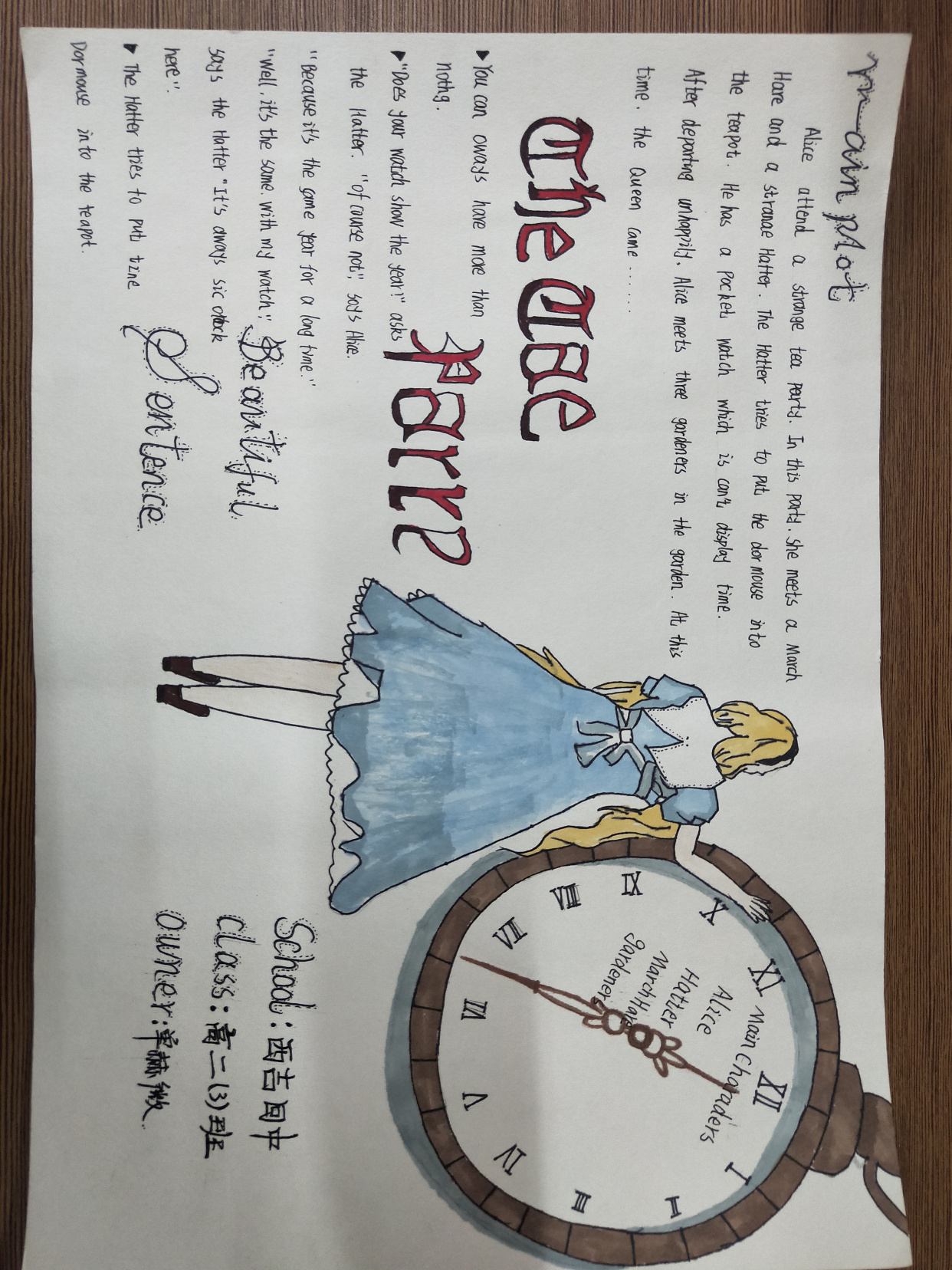 英语名著手抄报