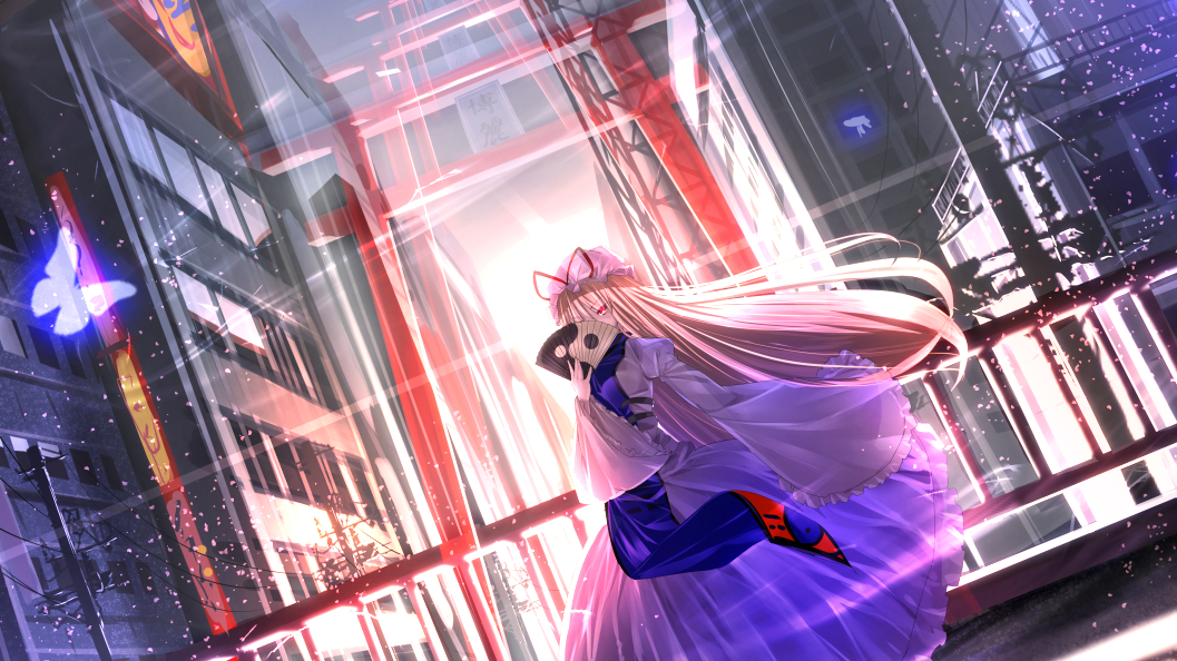 再见《东方》八云紫唯美的插画壁纸组图,每个细节都画得很细致