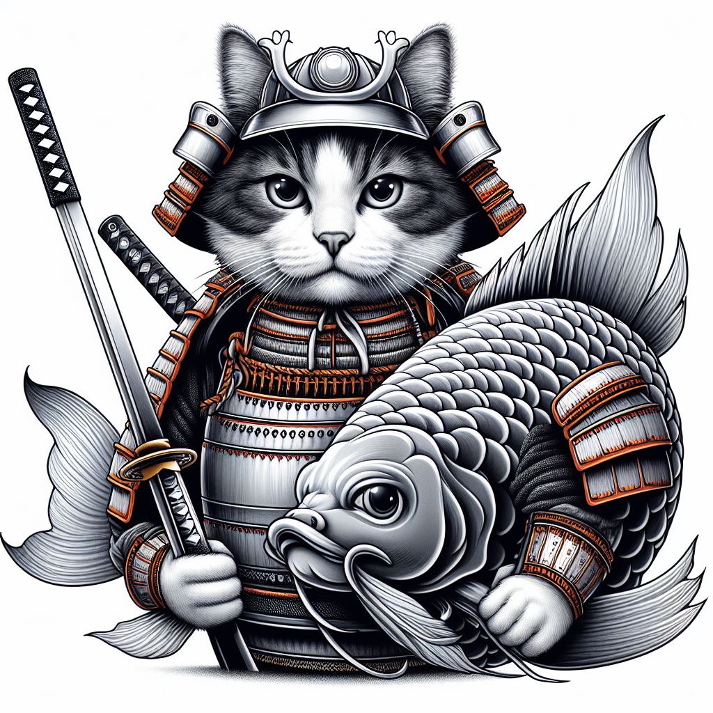 图集|日式忍者猫和黑白