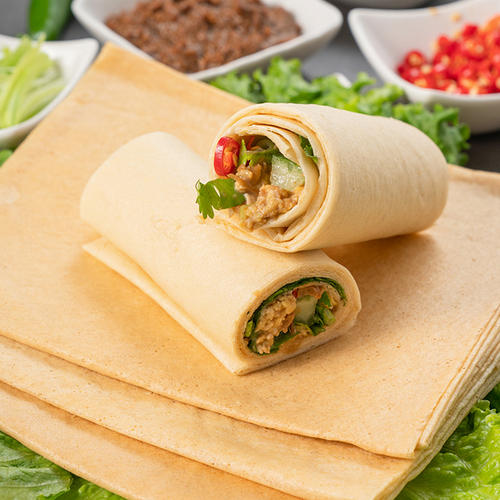 馋涎欲滴的山东大煎饼,牙口不好的朋友就无福消受了