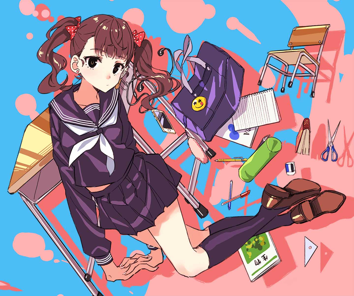 宅男喜欢的日本二次元动漫画师nari手绘的520情人节插画壁纸