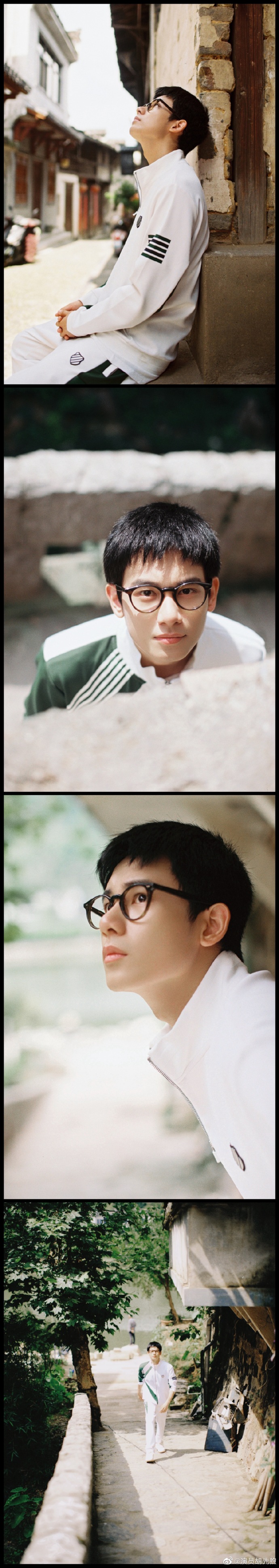 组图:胡先煦晒九宫格随拍 配文称帮周博文拍套毕业照