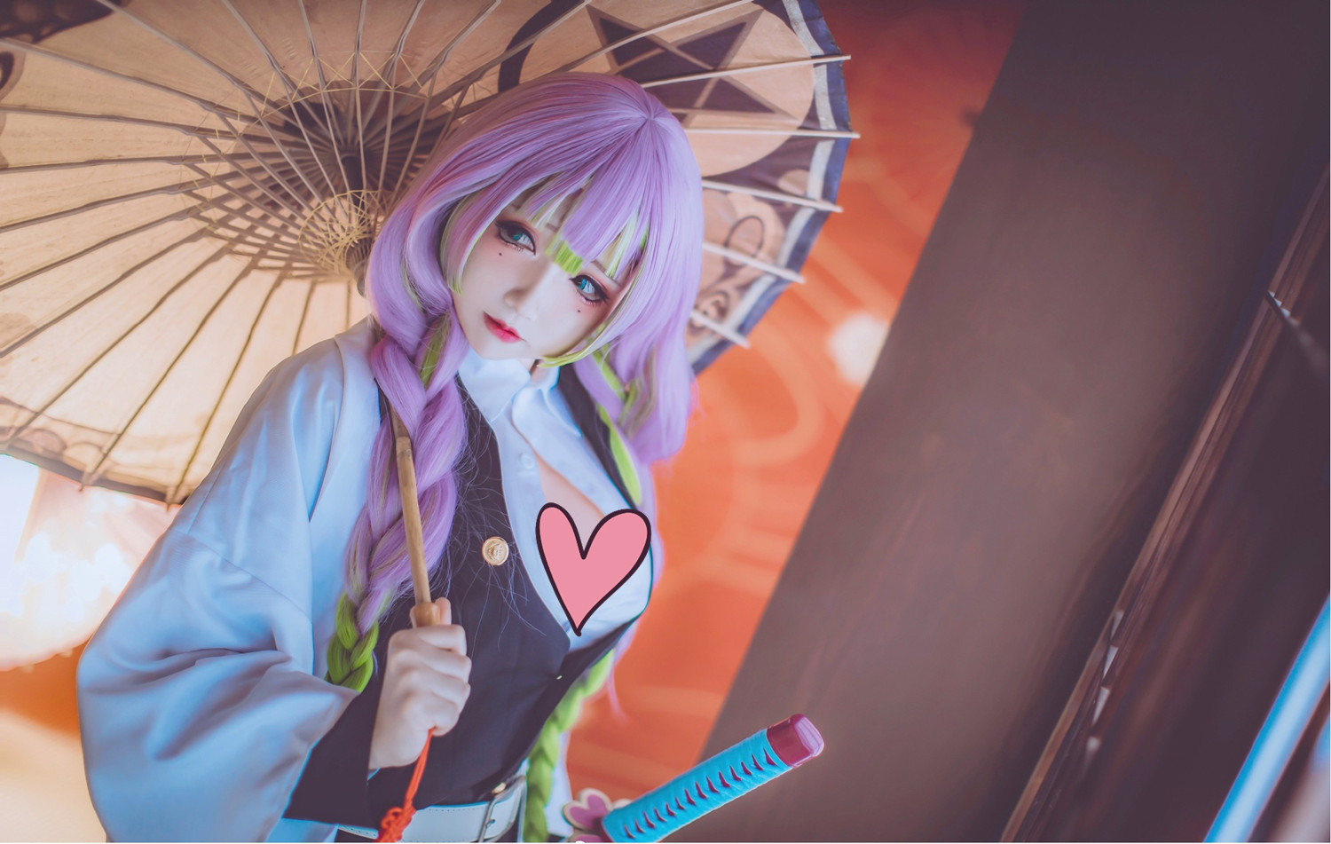 鬼灭之刃恋柱cos,和风神级还原